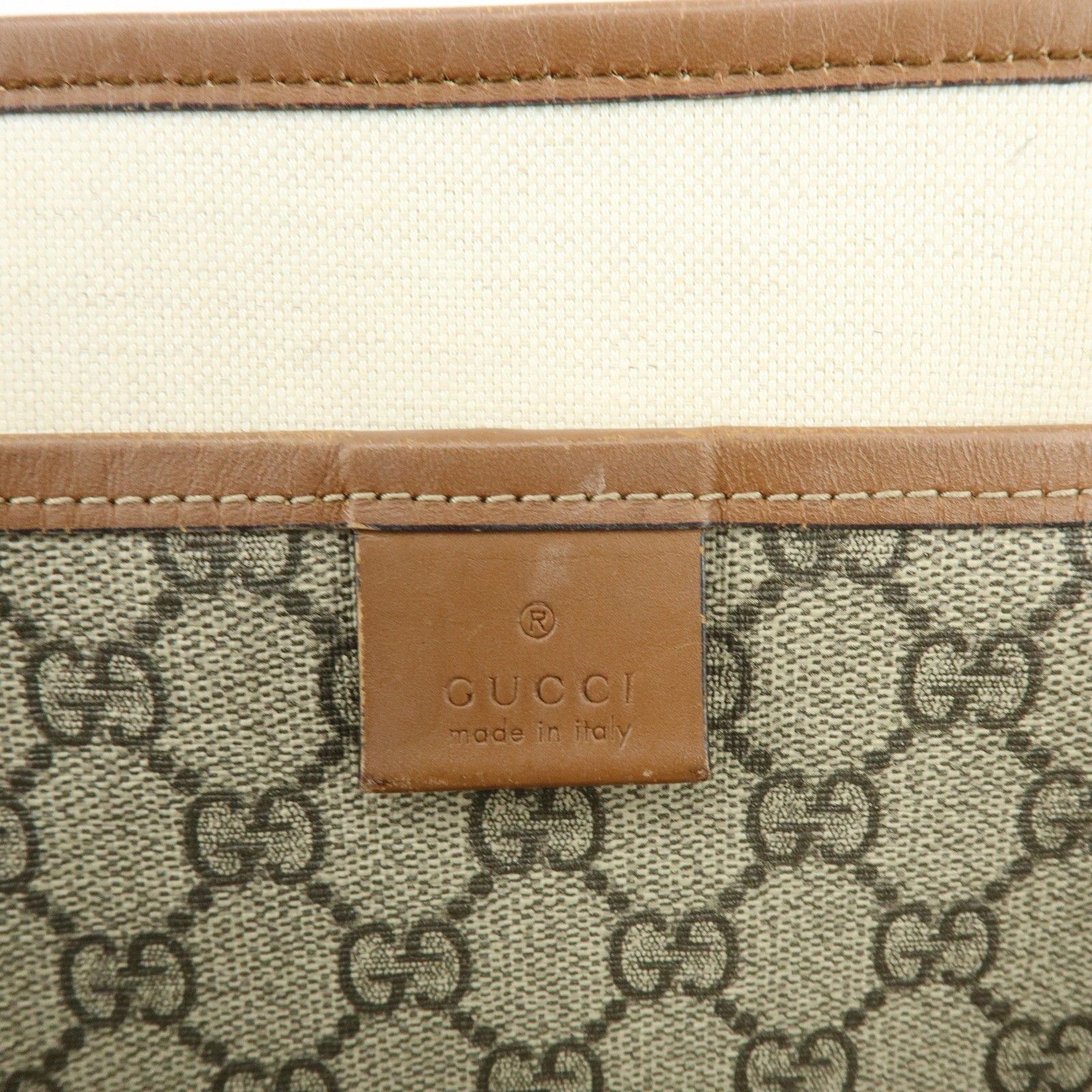 GG Plus Monogram Medium Signature Web Loop Tote Brown — view 23