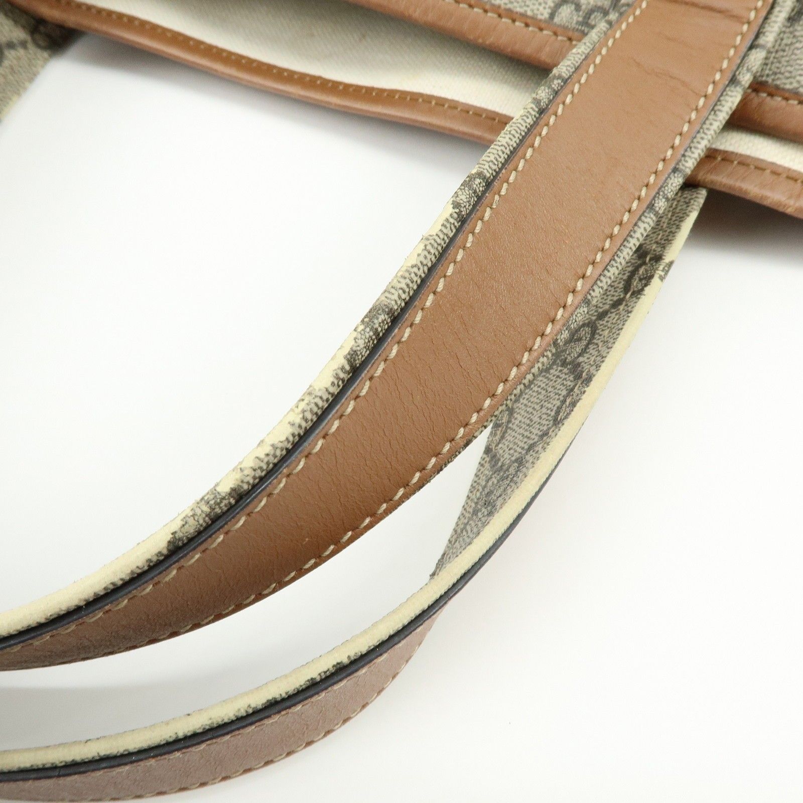 GG Plus Monogram Medium Signature Web Loop Tote Brown — view 8