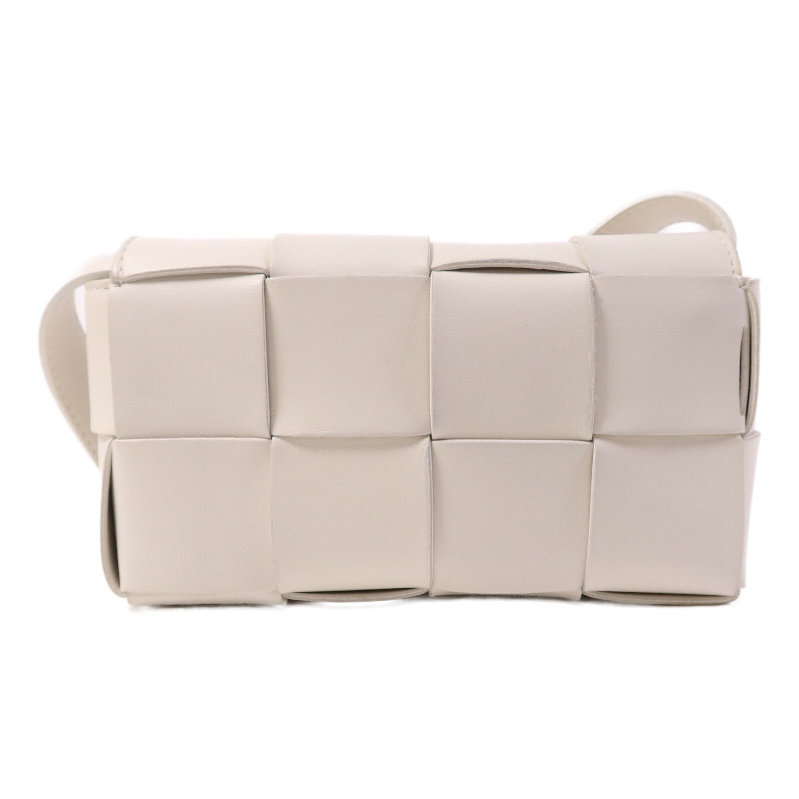 Cowhide Leather Cassette Bag Shoulder Back Bag White Calfskin (cowhide) — view 2
