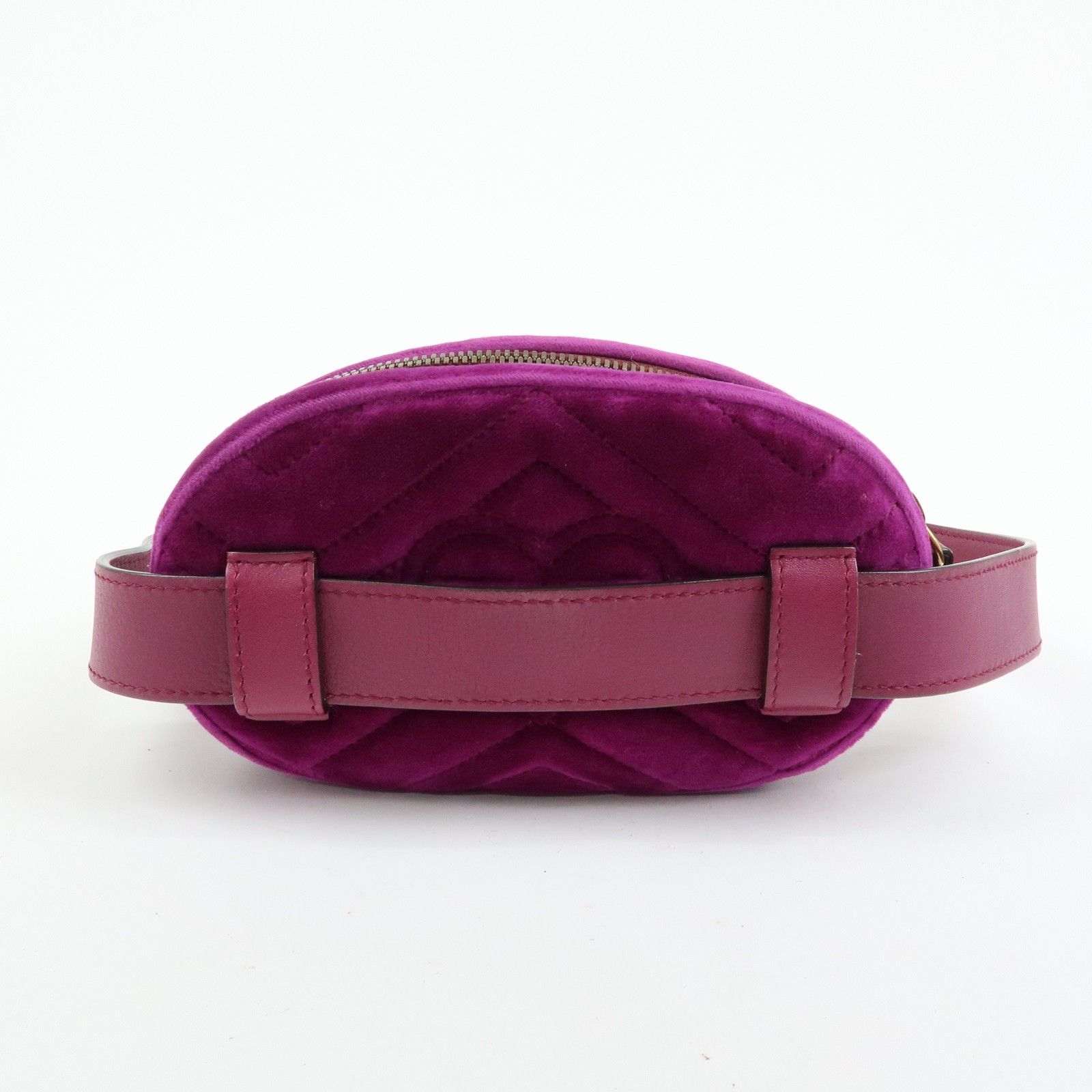 GG Marmont Double G Velvet Leather Waist Pouch Body Bag 476434 — view 2