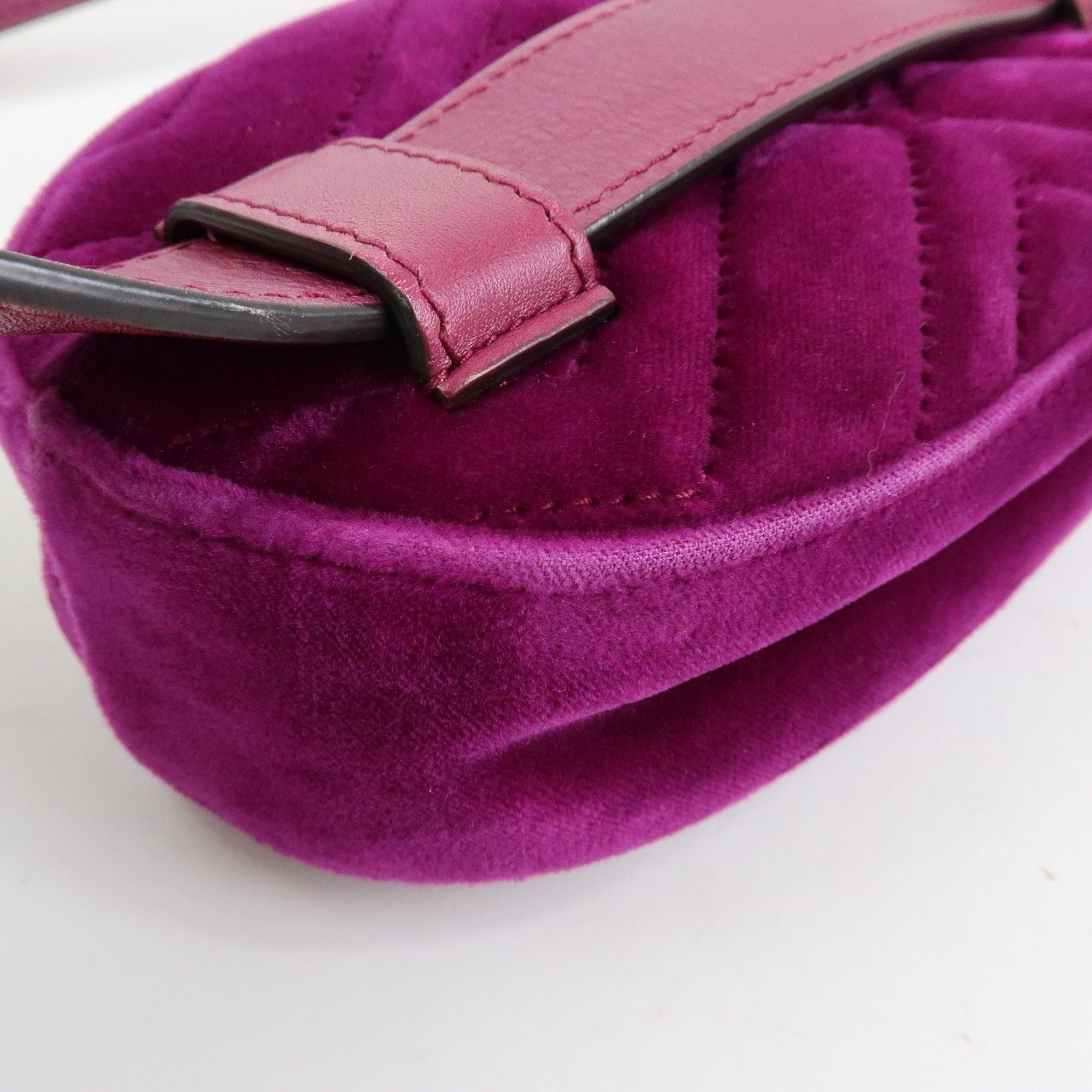 GG Marmont Double G Velvet Leather Waist Pouch Body Bag 476434 — view 13