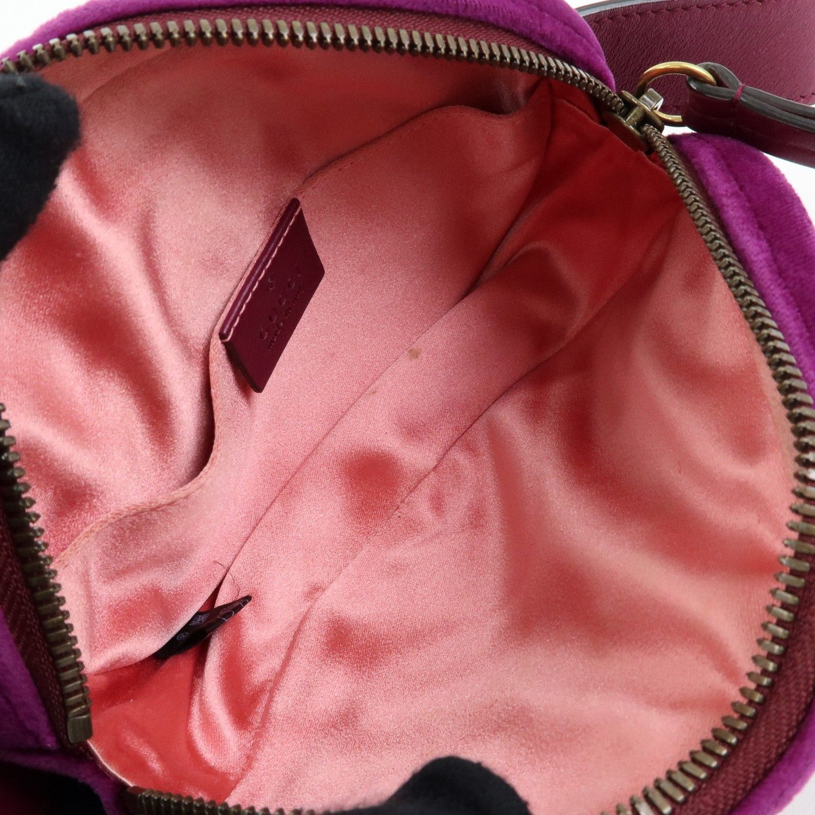 GG Marmont Double G Velvet Leather Waist Pouch Body Bag 476434 — view 19