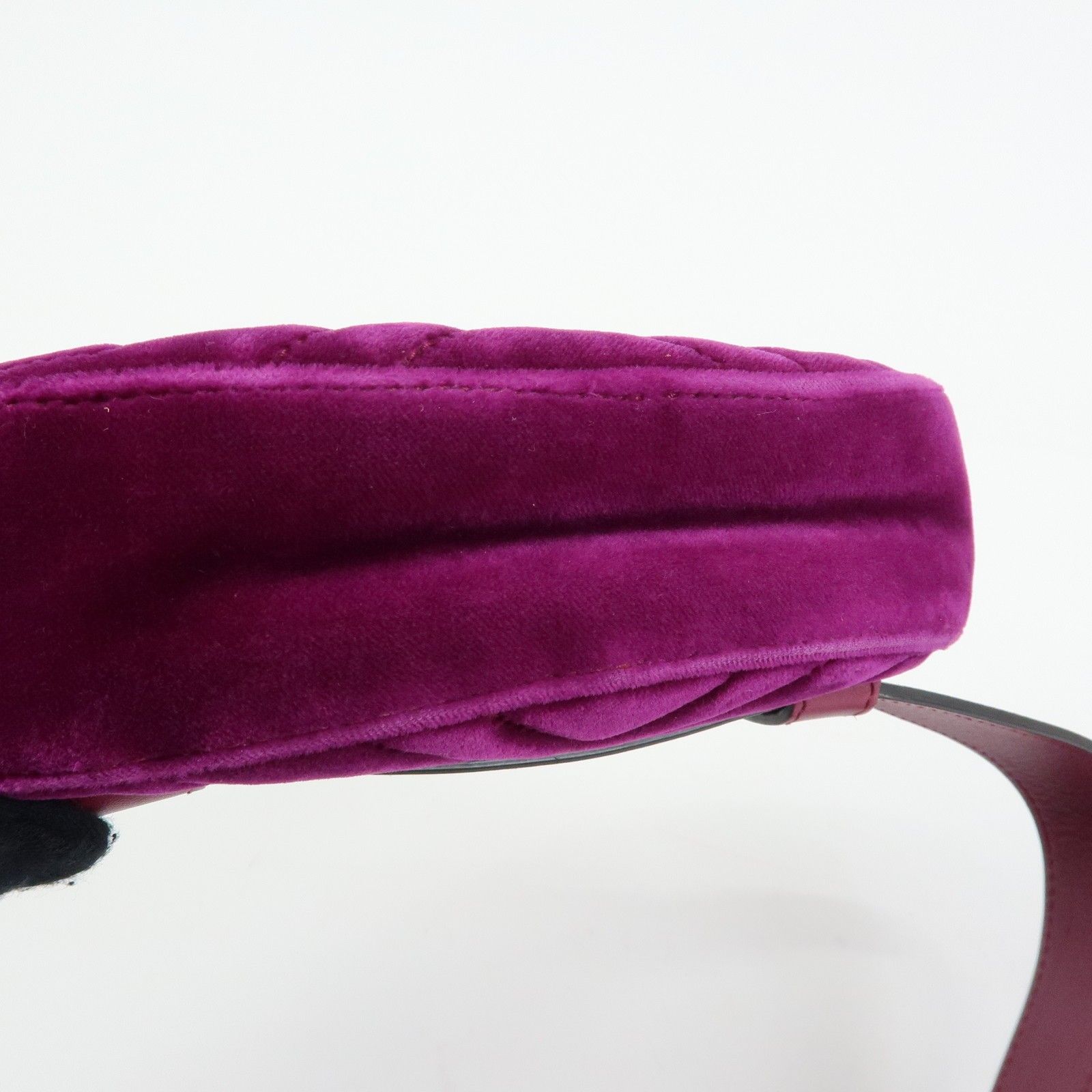GG Marmont Double G Velvet Leather Waist Pouch Body Bag 476434 — view 6