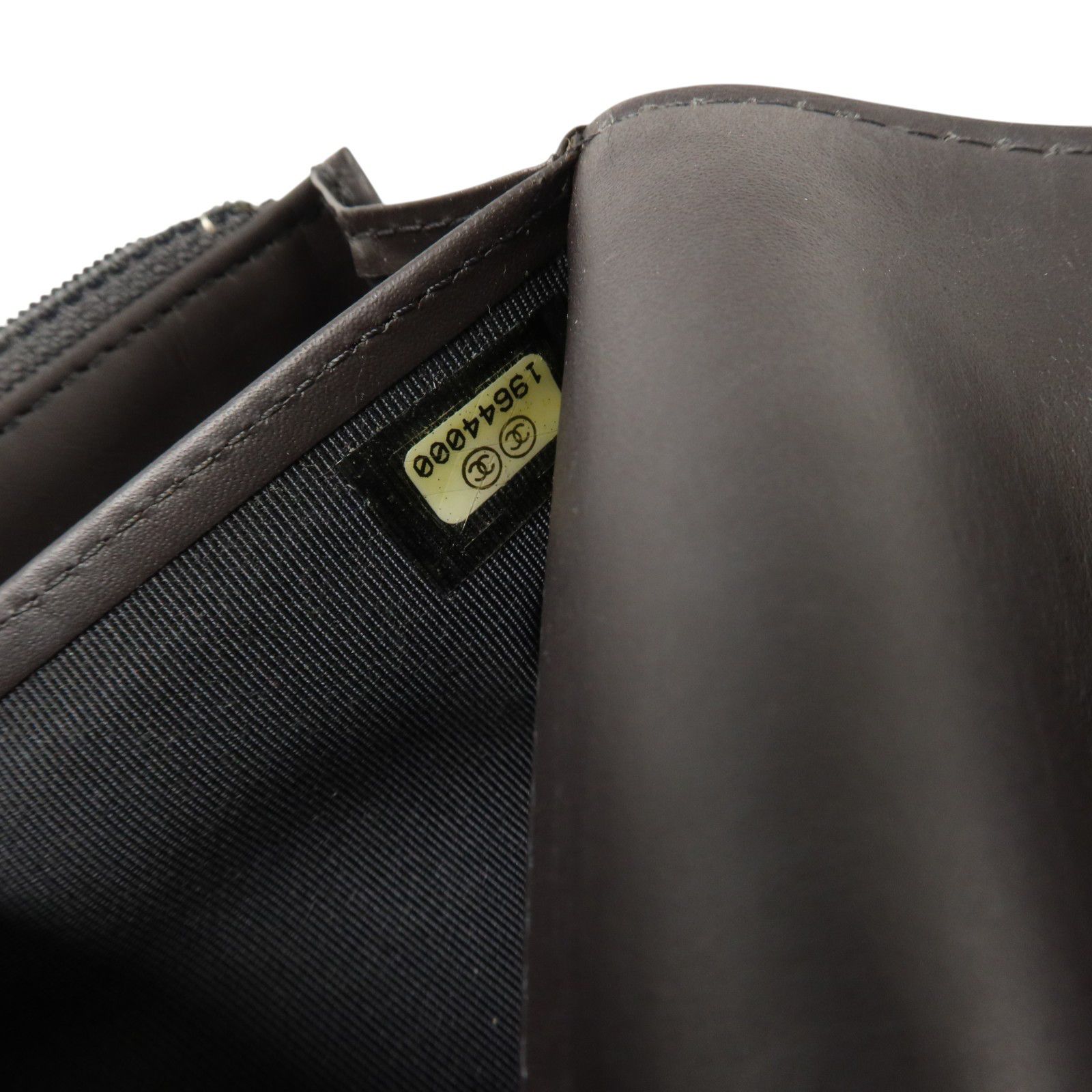 Gray Patent Crinkled Texture Calfskin Continental Wallet — view 7