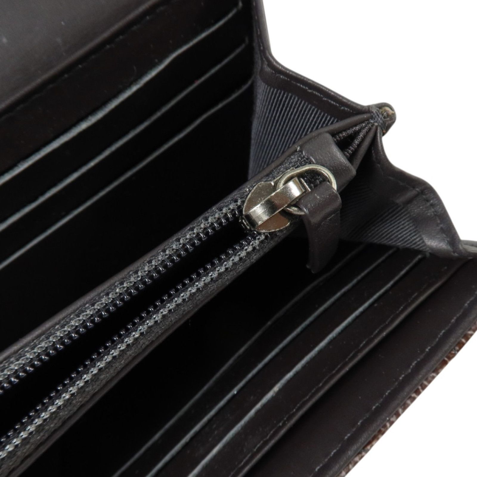 Gray Patent Crinkled Texture Calfskin Continental Wallet — view 8