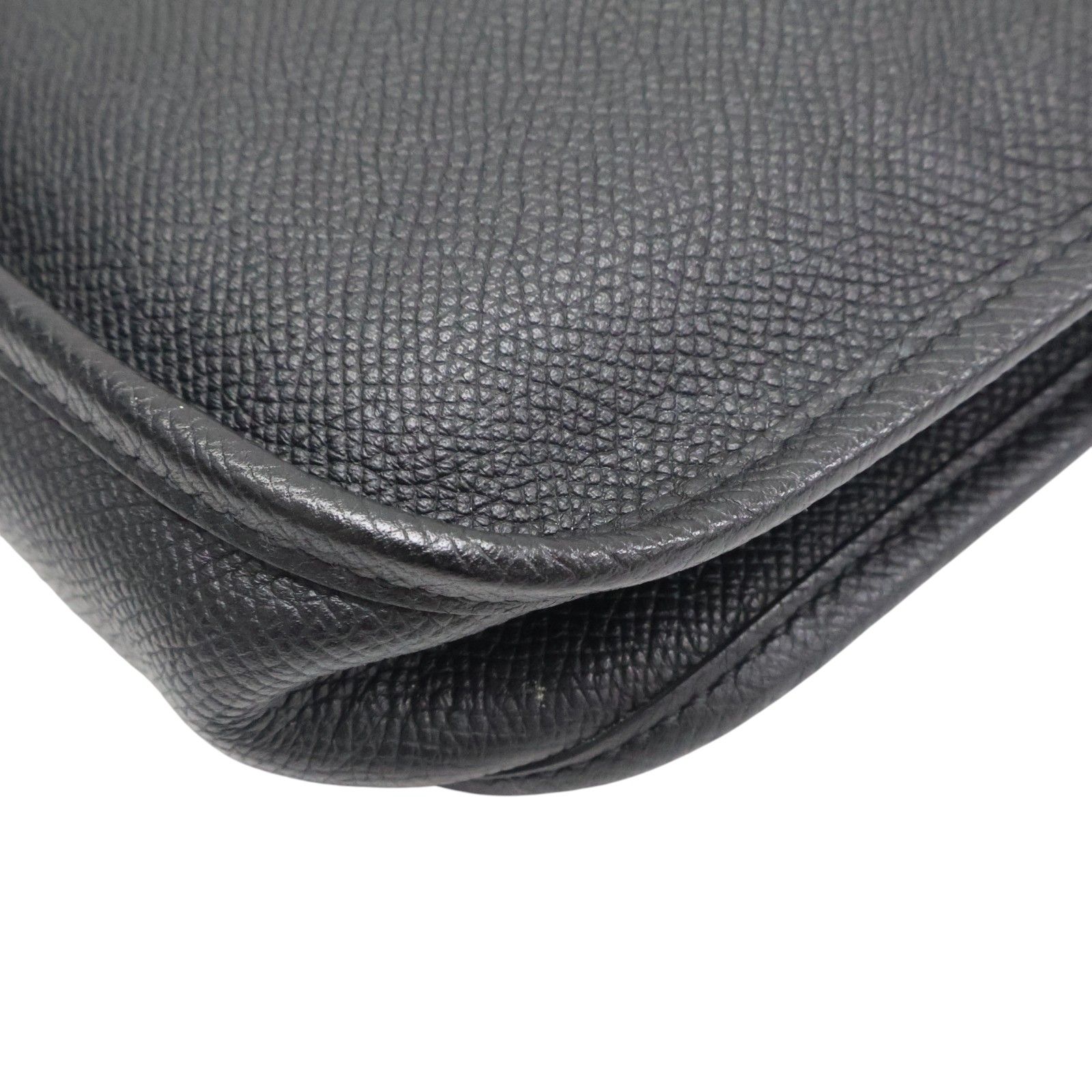 Evelyne 16 Shoulder Bag Noir Black Epsom Leather A Stamp — view 13