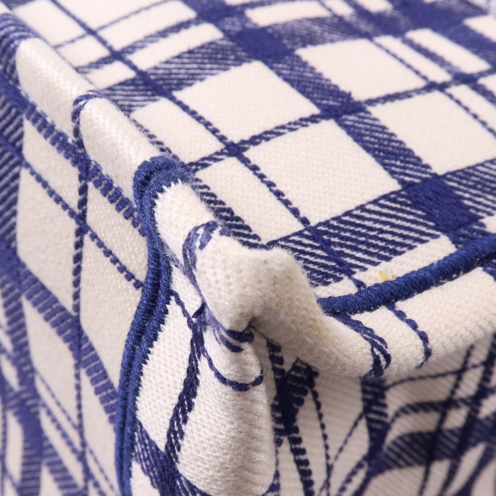 Canvas Book Tote Large Handmade Bag Tote Bag Navy White Blue Canvas — view 12
