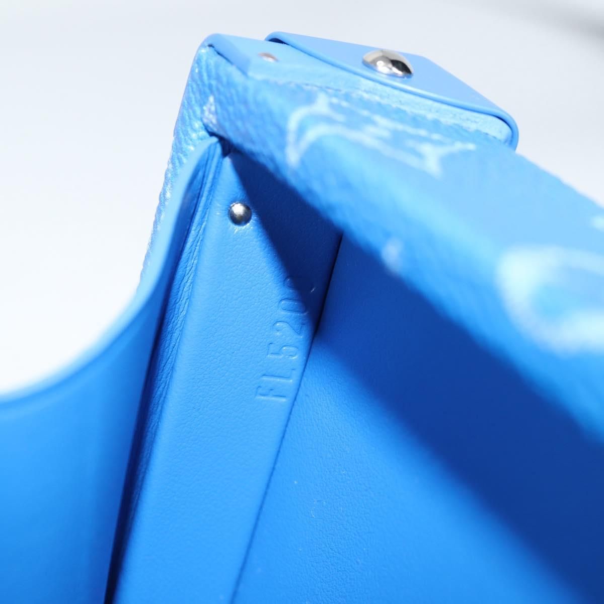 Clouds Trunk Clutch Blue White M 20403 Auth, Blue — view 11