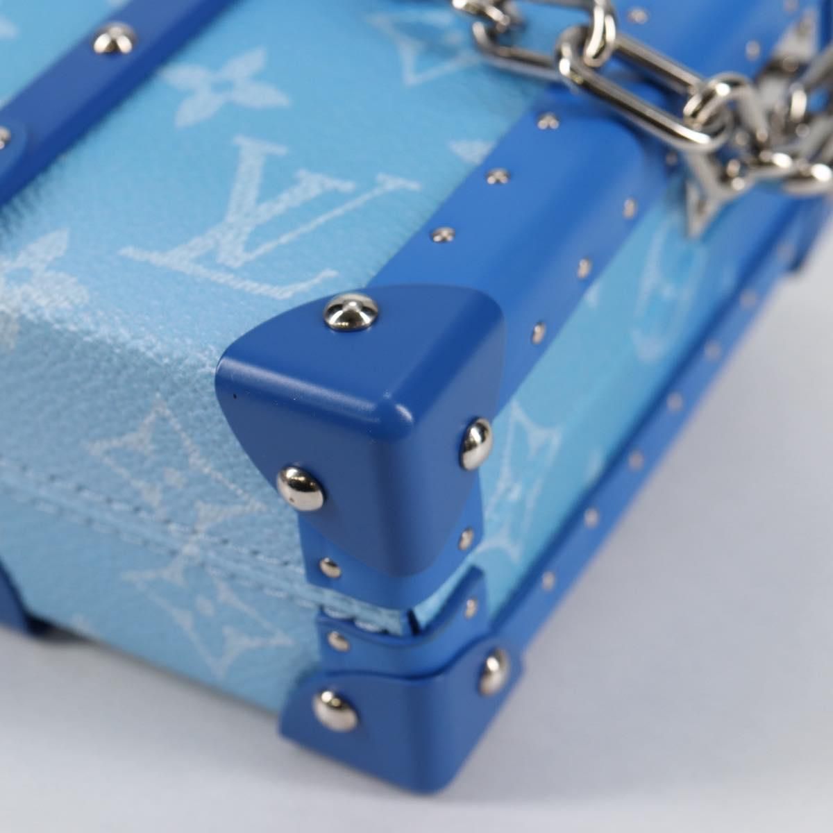 Clouds Trunk Clutch Blue White M 20403 Auth, Blue — view 16