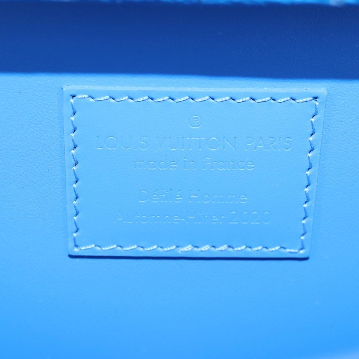 Clouds Trunk Clutch Blue White M 20403 Auth, Blue — view 19