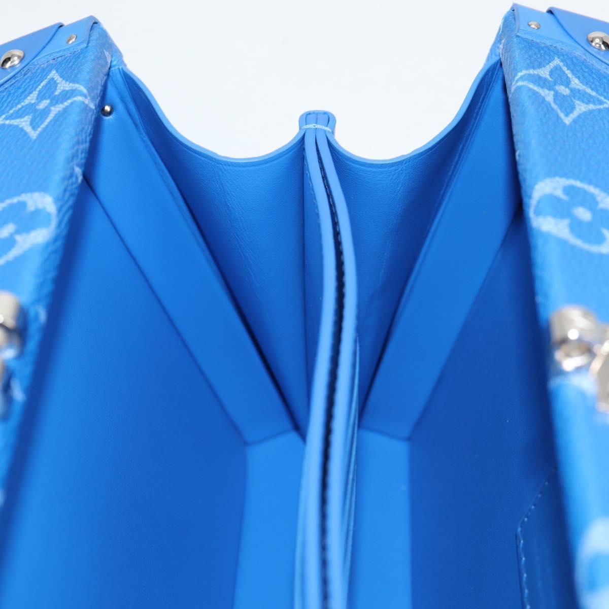 Clouds Trunk Clutch Blue White M 20403 Auth, Blue — view 21