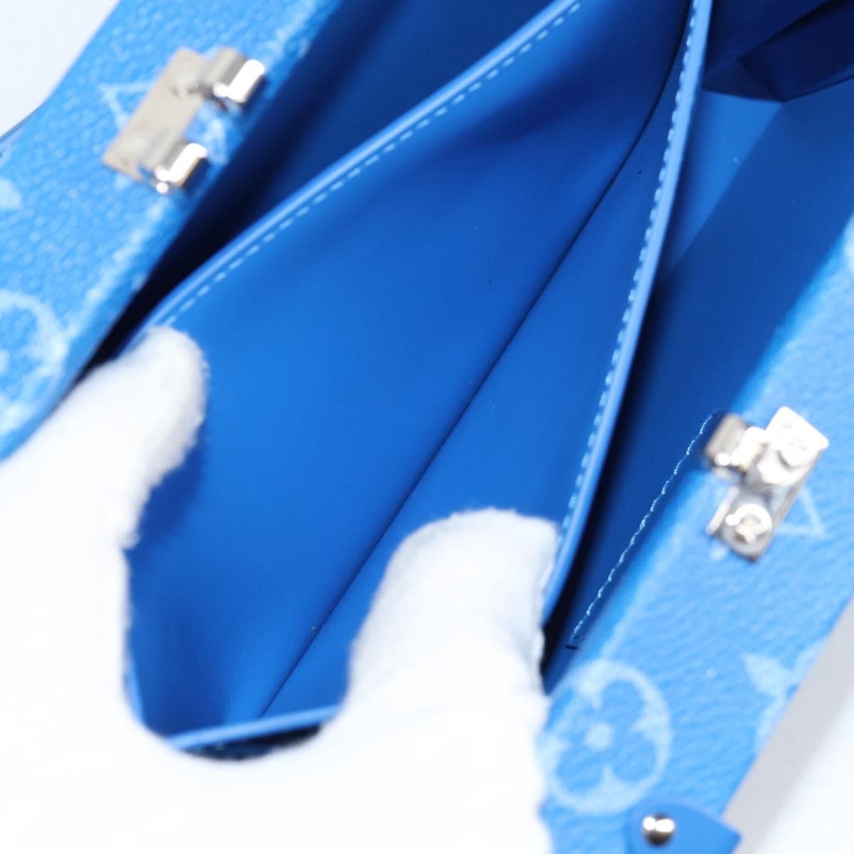 Clouds Trunk Clutch Blue White M 20403 Auth, Blue — view 23
