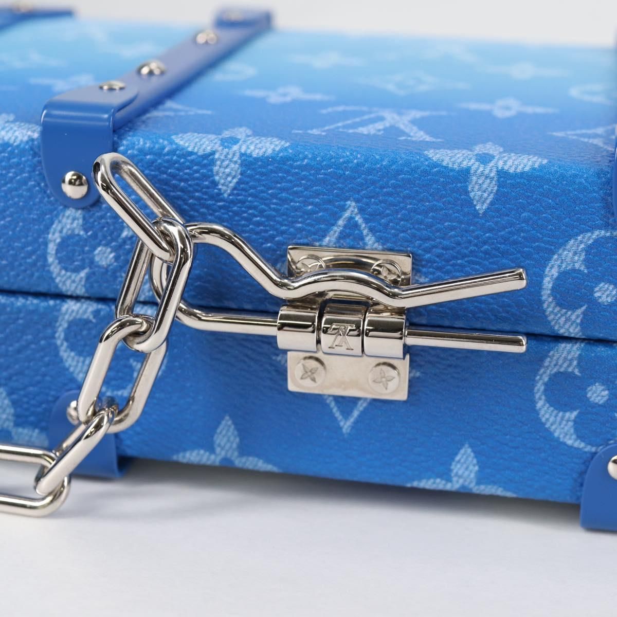 Clouds Trunk Clutch Blue White M 20403 Auth, Blue — view 9