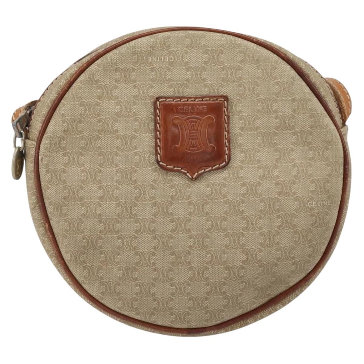 Macadam Canvas Shoulder Bag Pvc Beige Auth — view 13