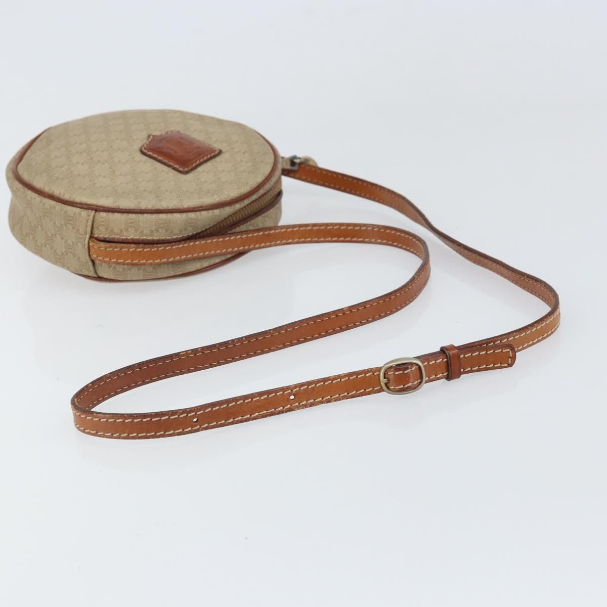 Macadam Canvas Shoulder Bag Pvc Beige Auth — view 7