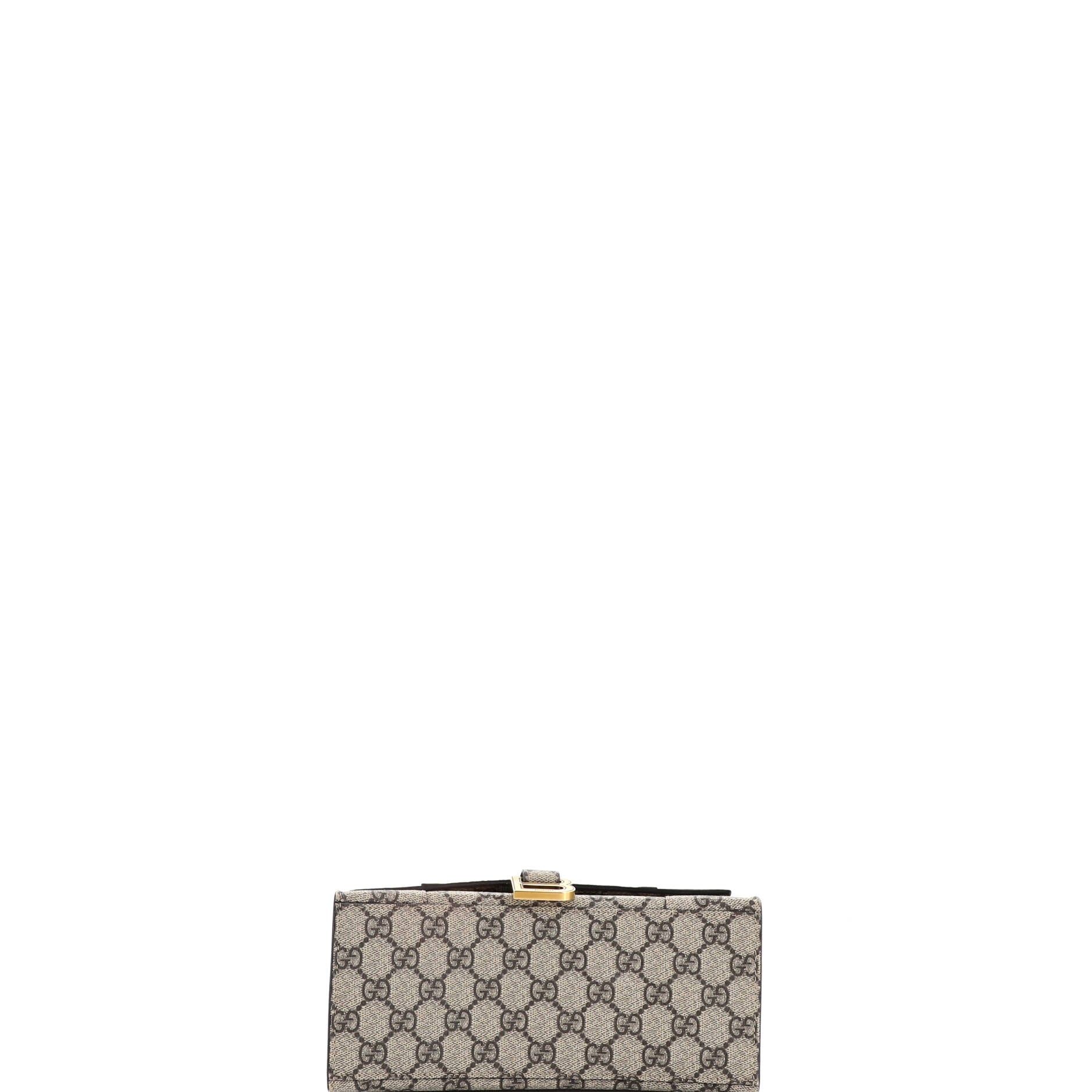 X Balenciaga The Hacker Project Hourglass Top Handle Bag Gg Coated Canvas Small — view 4