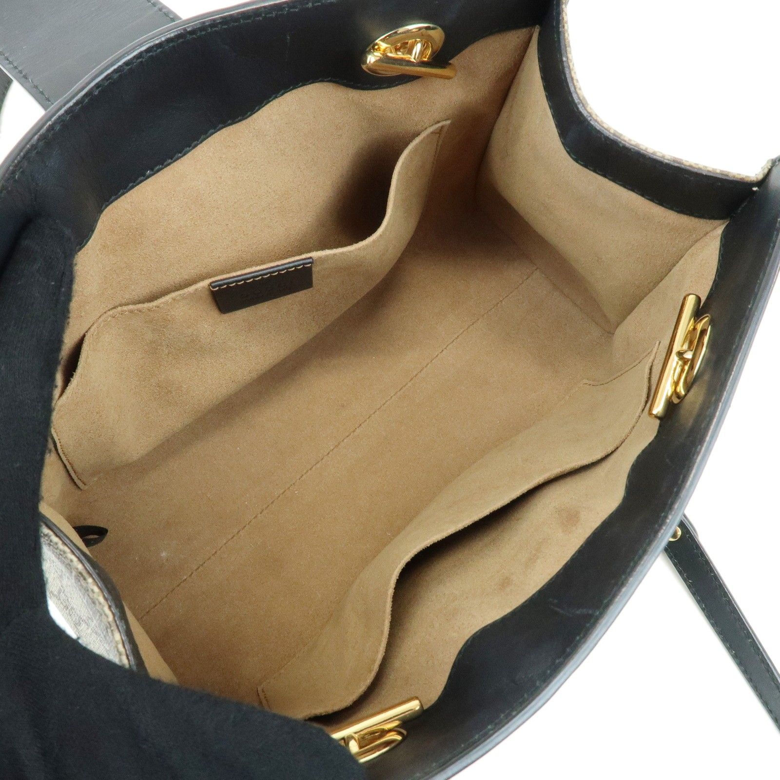 Padlock GG Supreme Leather Chain Shoulder Bag Beige Black 498156 — view 10