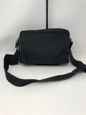 Tessuto Black Nylon Messenger Bag
