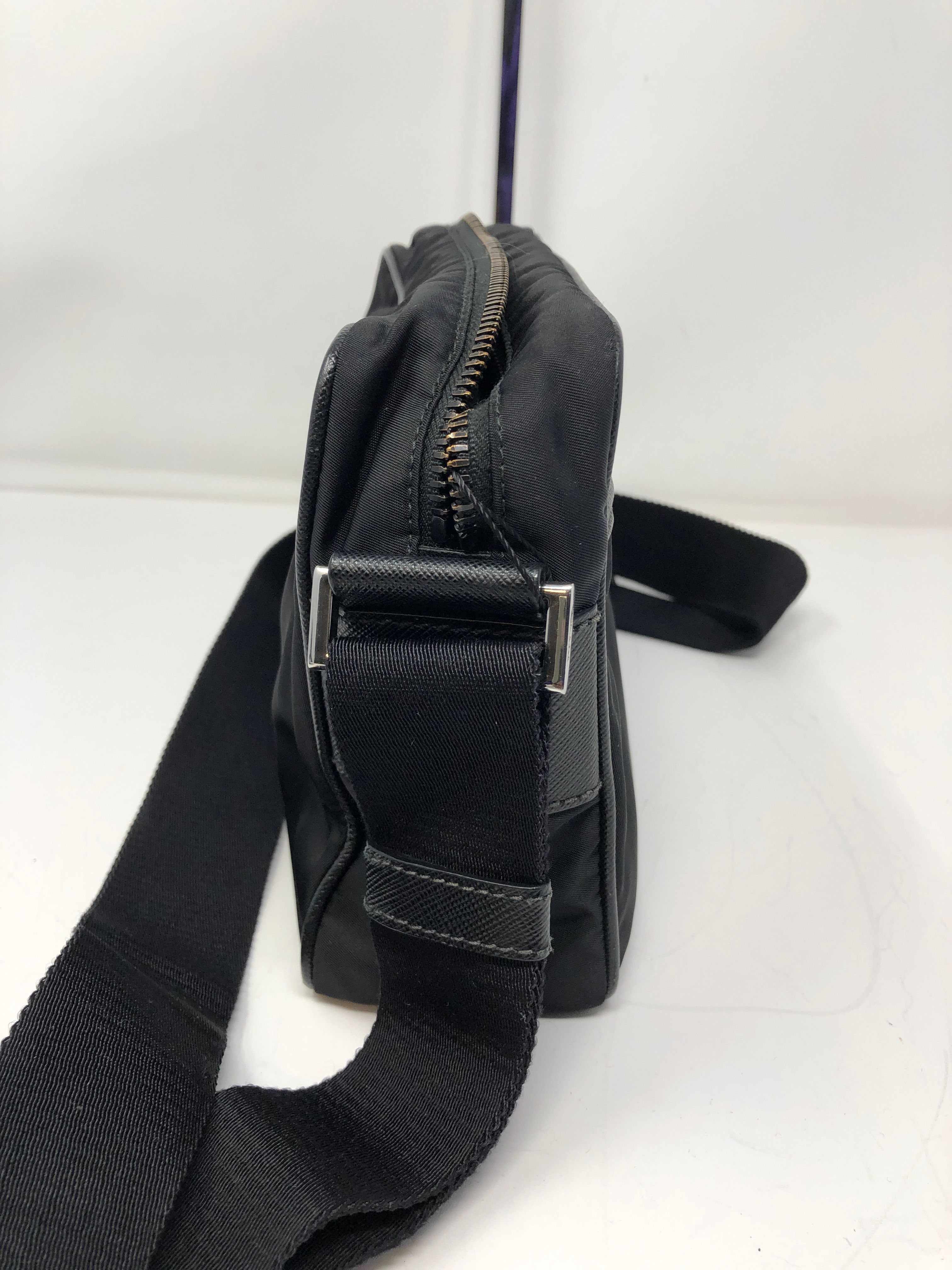 Tessuto Black Nylon Messenger Bag — view 5