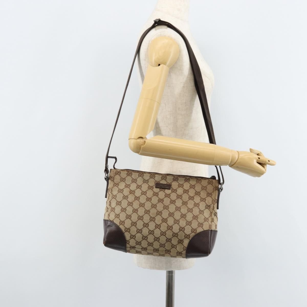Shoulder Bag Beige Silver 114273 Auth, Neutral — view 24