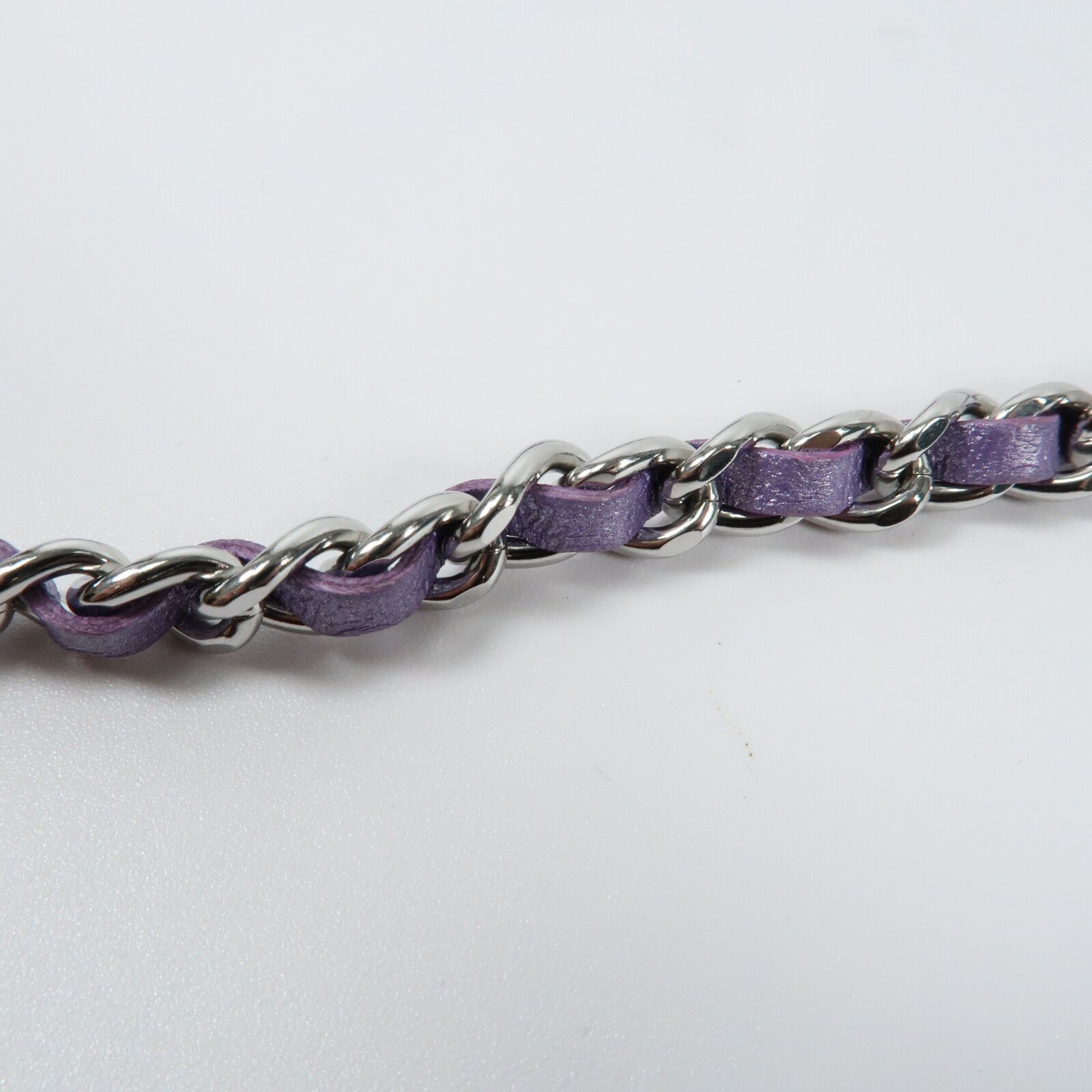 Purple Lambskin Leather Wallet On Chain (WOC) w/SHW — view 11