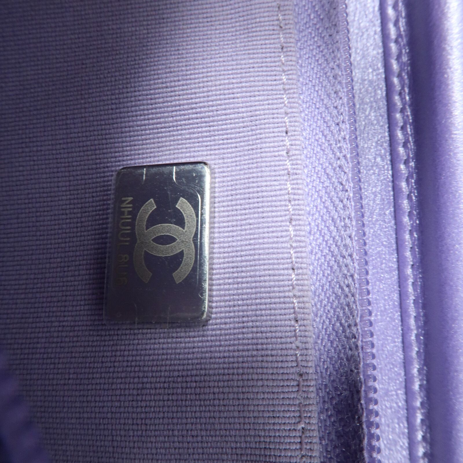 Purple Lambskin Leather Wallet On Chain (WOC) w/SHW — view 17