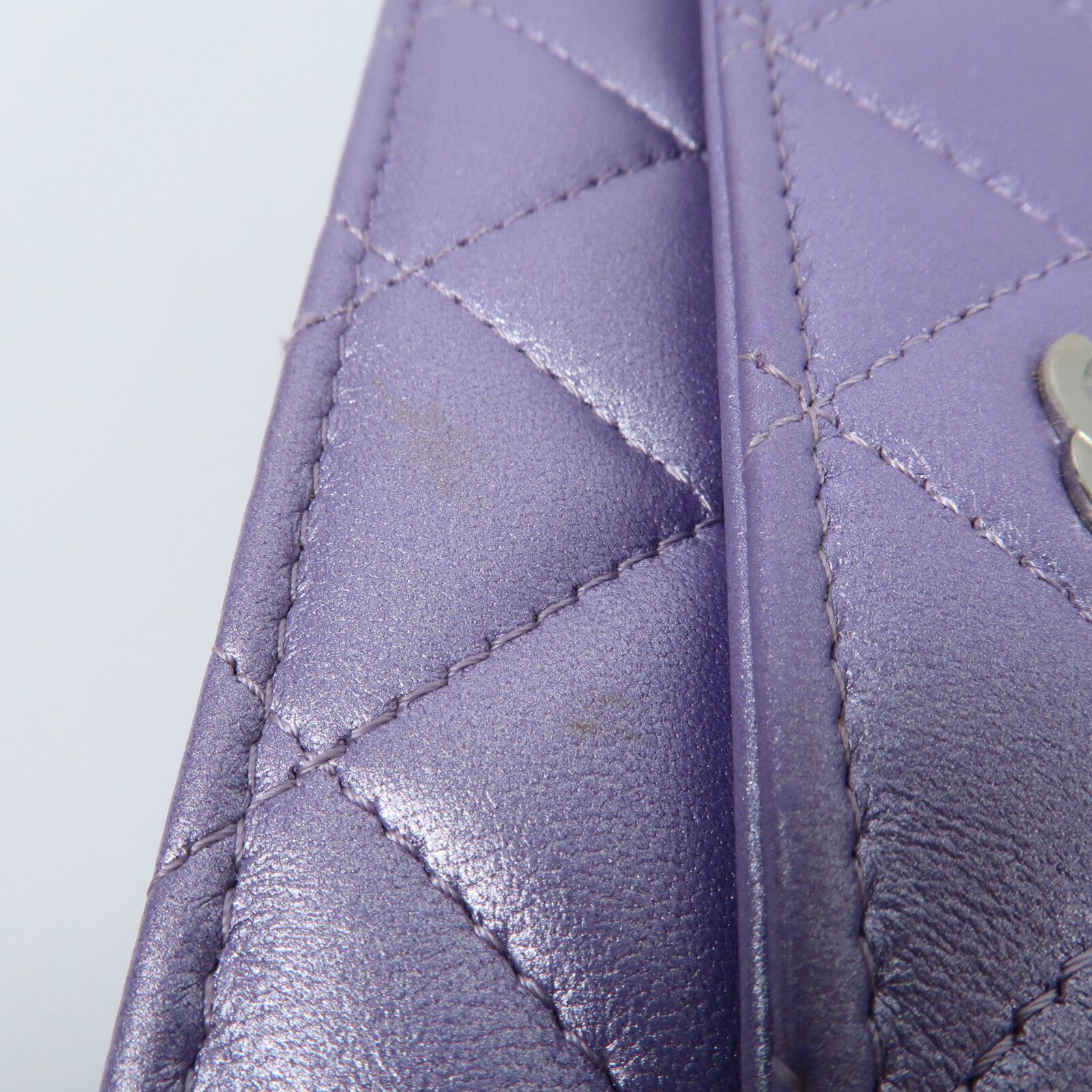 Purple Lambskin Leather Wallet On Chain (WOC) w/SHW — view 5