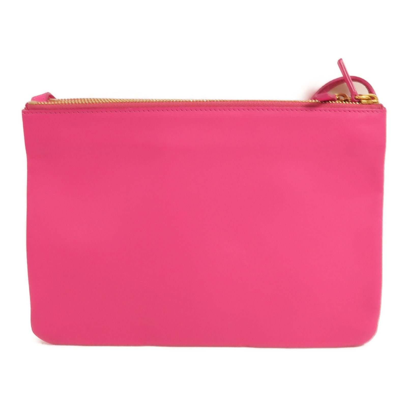 Sheepskin Leather Trio Large Golden Shoulder Bag Pink Lambskin (sheep Leather) — view 2