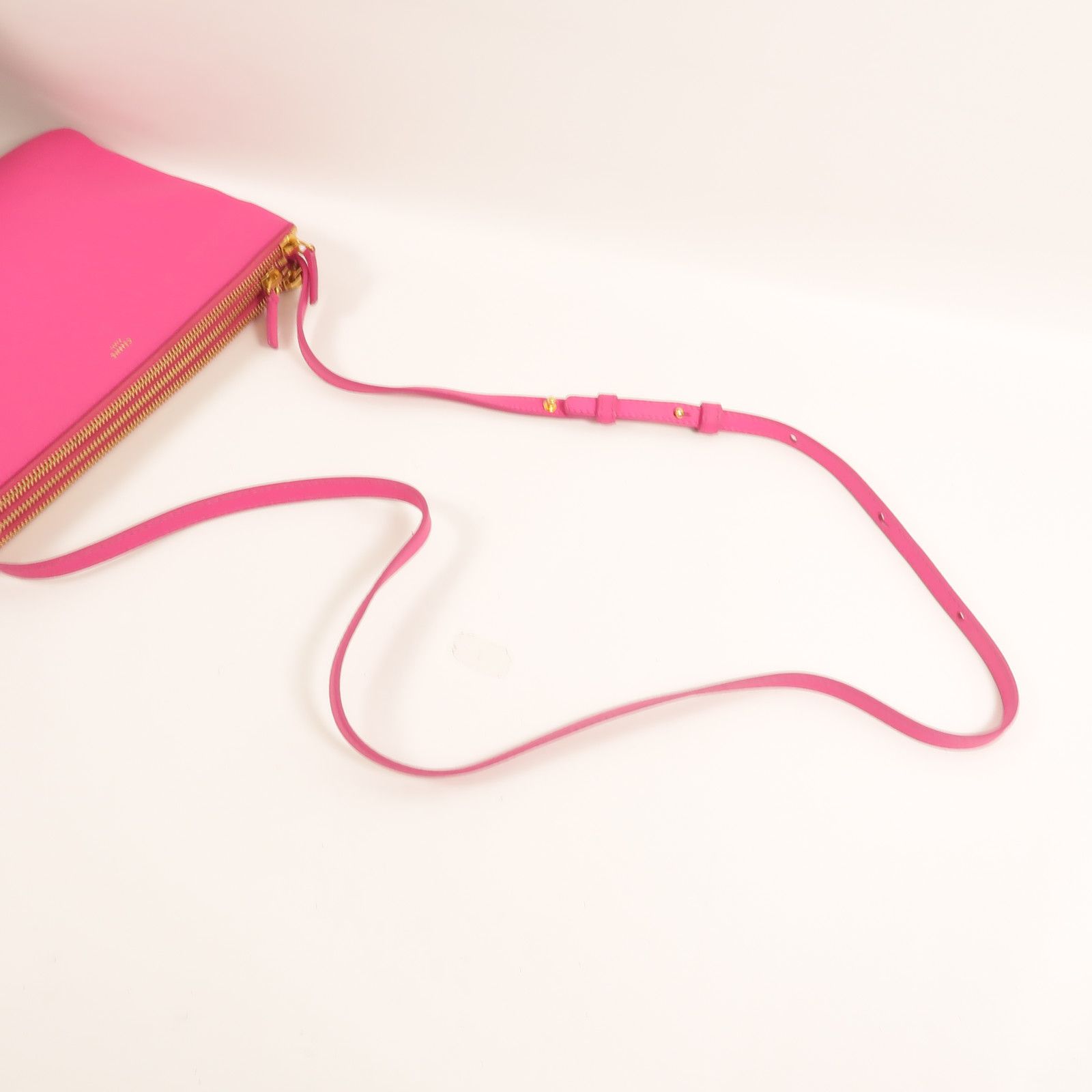 Sheepskin Leather Trio Large Golden Shoulder Bag Pink Lambskin (sheep Leather) — view 6