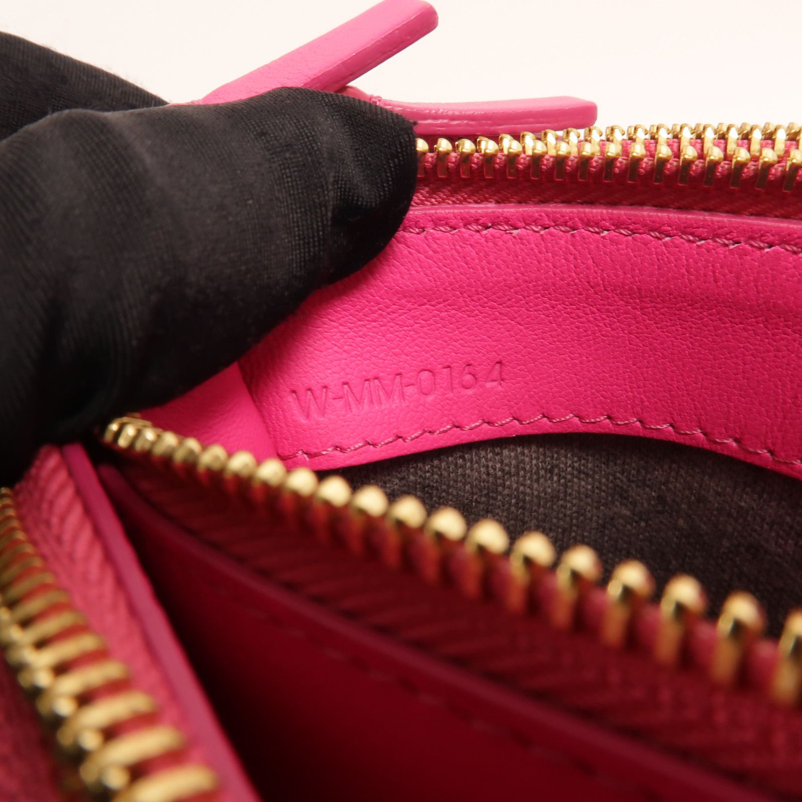 Sheepskin Leather Trio Large Golden Shoulder Bag Pink Lambskin (sheep Leather) — view 9