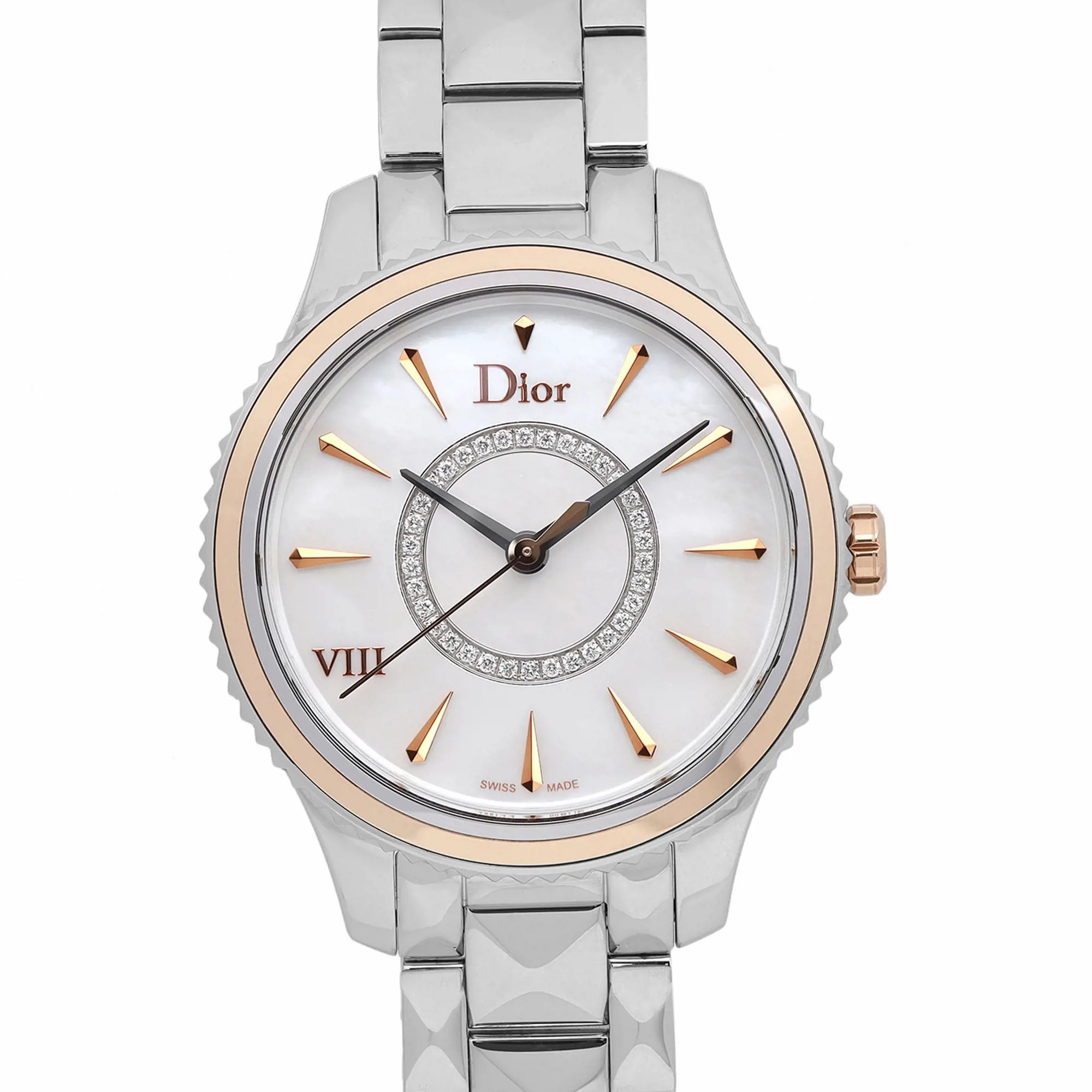 Christian Dior VIII Montaigne Steel Diamond MOP Dial Ladies CD1521I0M001 — view 2