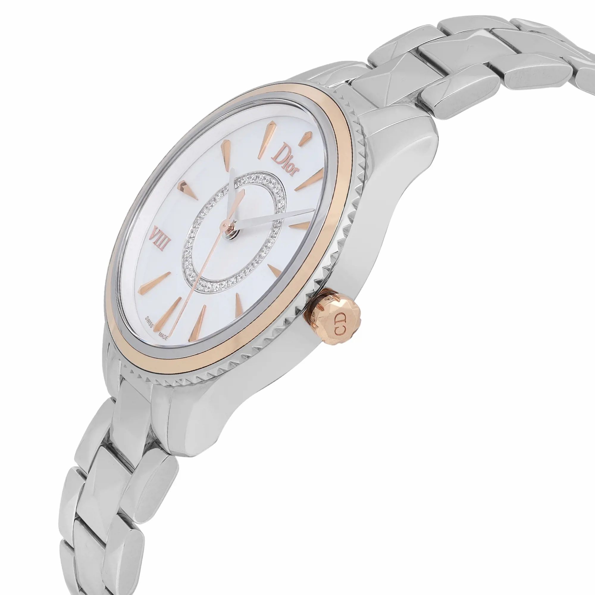 Christian Dior VIII Montaigne Steel Diamond MOP Dial Ladies CD1521I0M001 — view 3