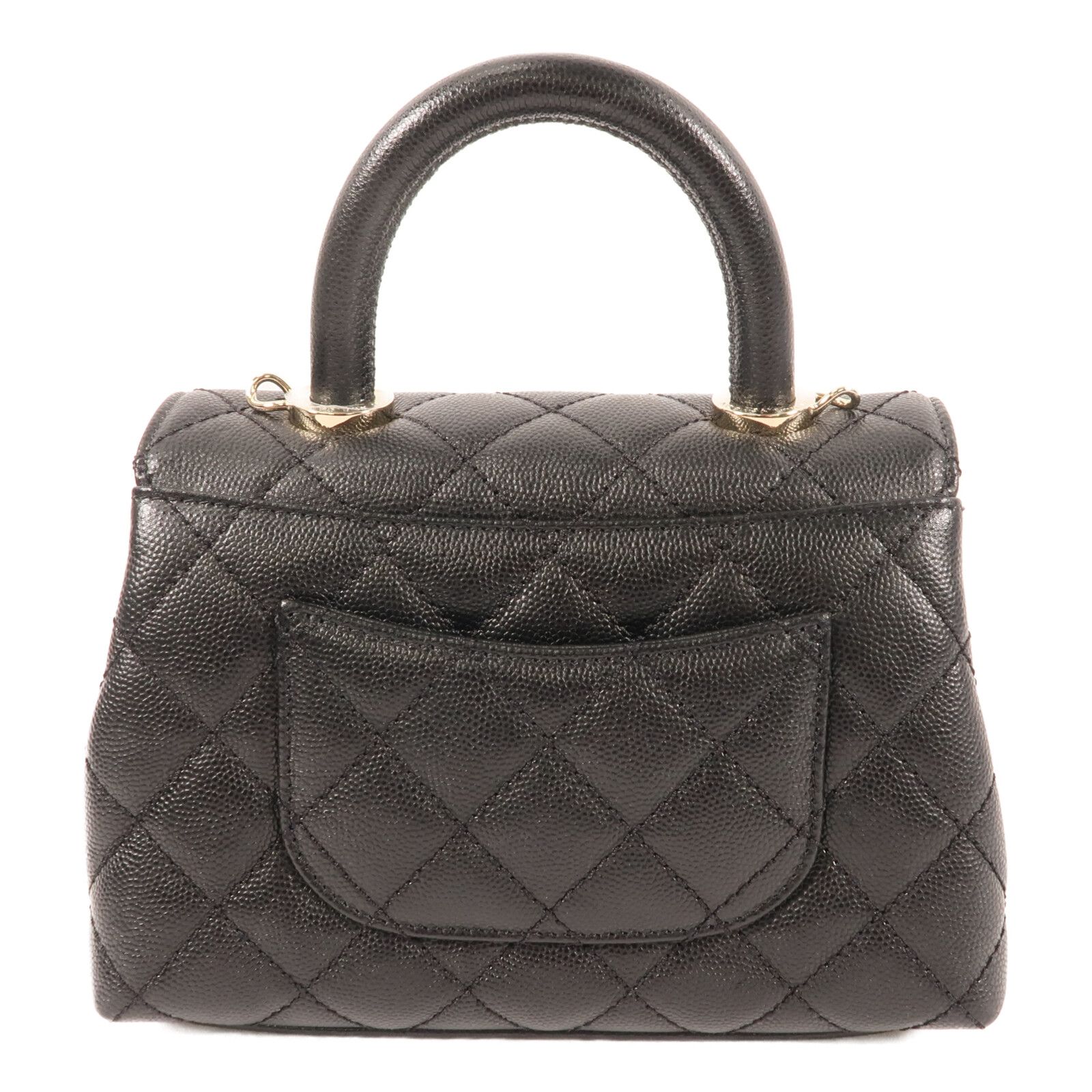 Caviar Extra Mini Coco Handle Flap Bag w/GHW-Box-Dustbag — view 2