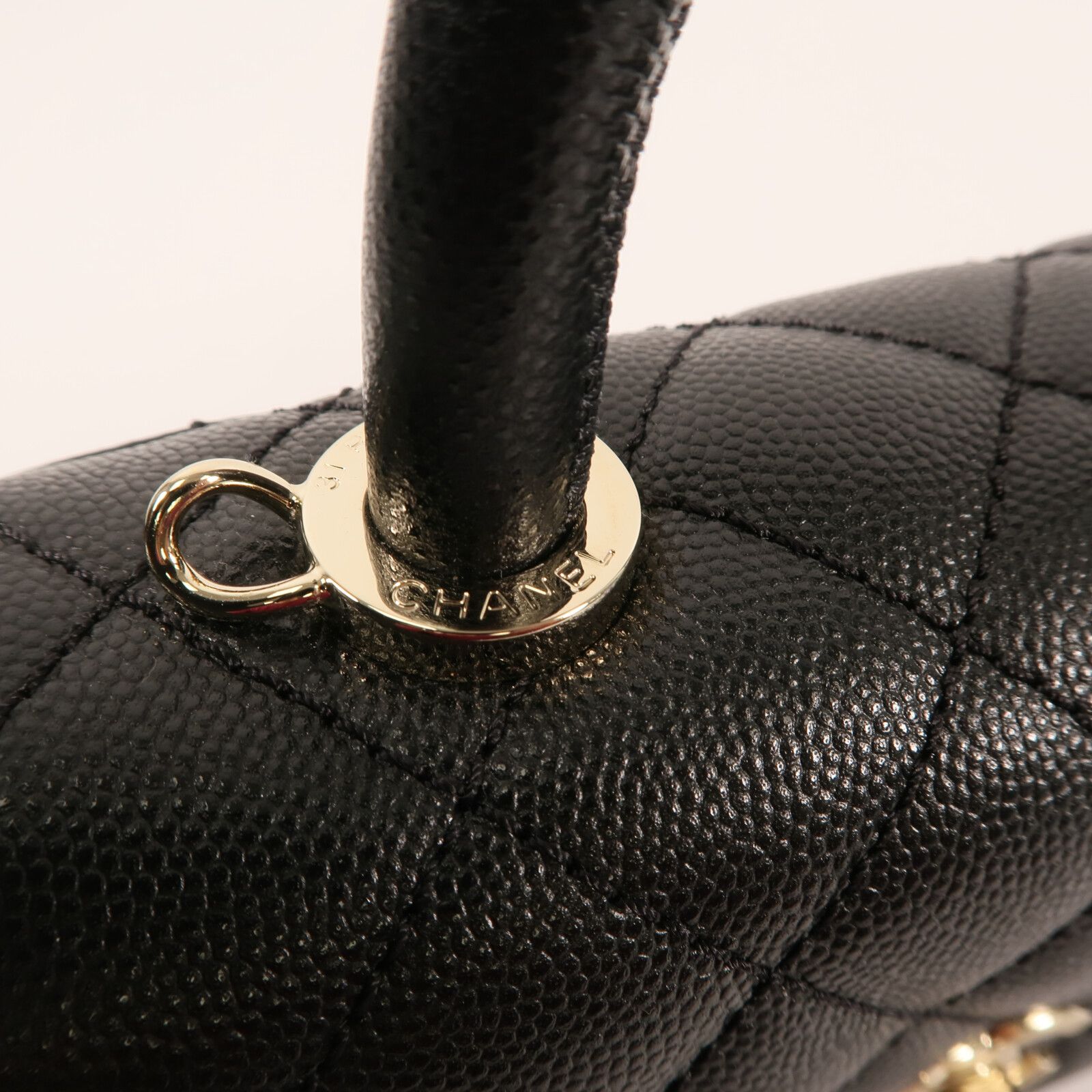 Caviar Extra Mini Coco Handle Flap Bag w/GHW-Box-Dustbag — view 11