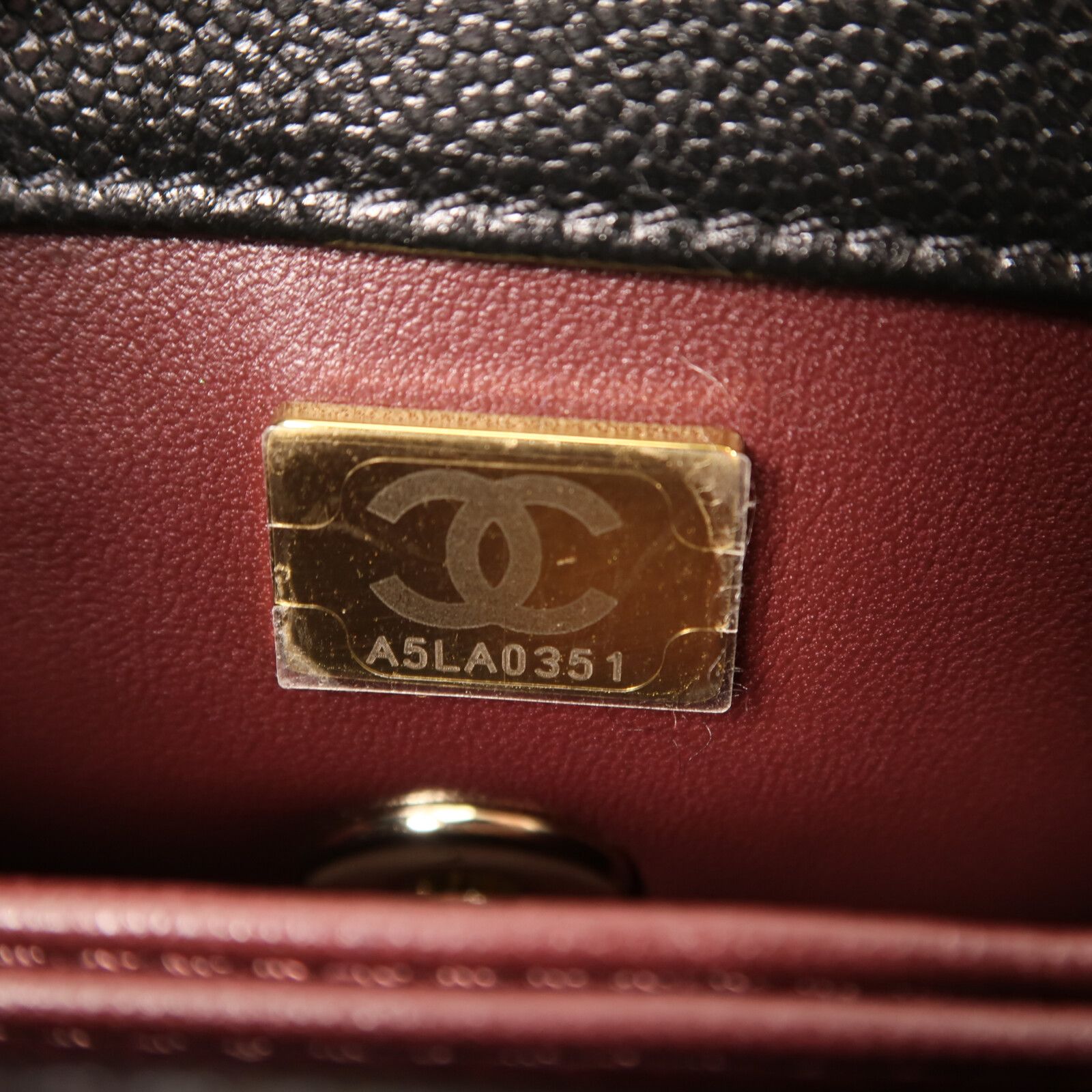 Caviar Extra Mini Coco Handle Flap Bag w/GHW-Box-Dustbag — view 14