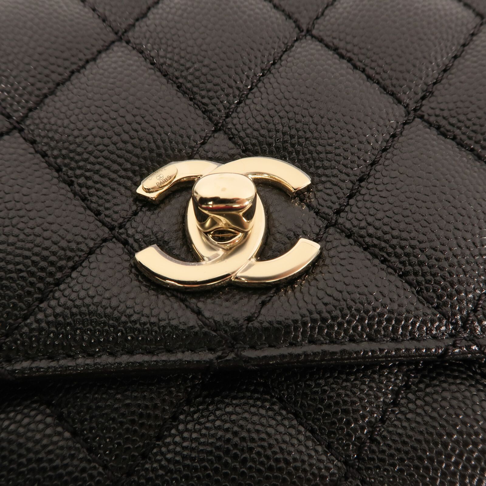 Caviar Extra Mini Coco Handle Flap Bag w/GHW-Box-Dustbag — view 10