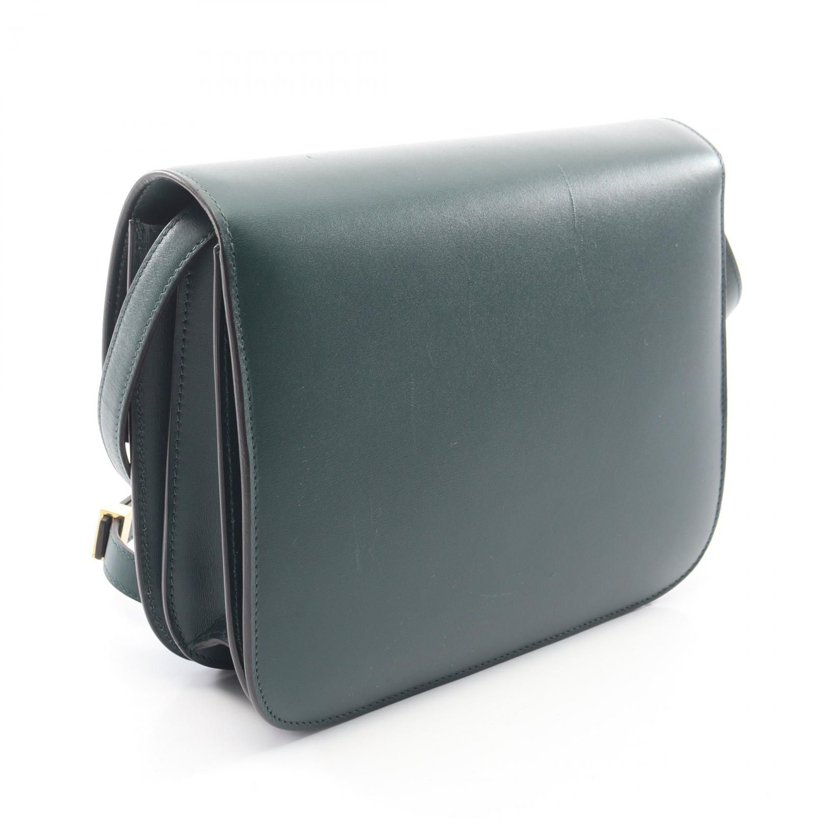 Classic Box Medium Shoulder Bag Green Leather — view 2