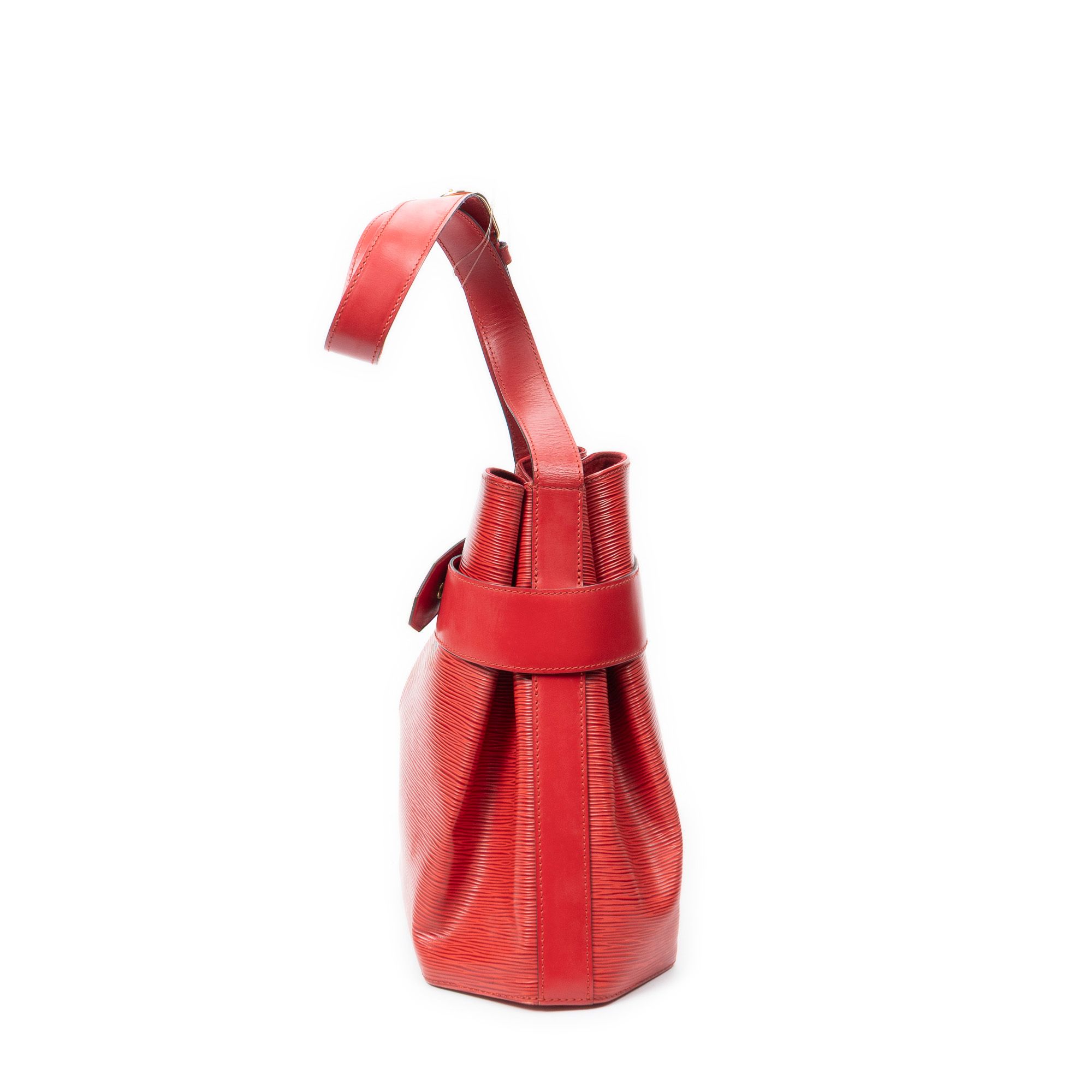 Sac D'Epaule PM Red Epi Golden Brass — view 3