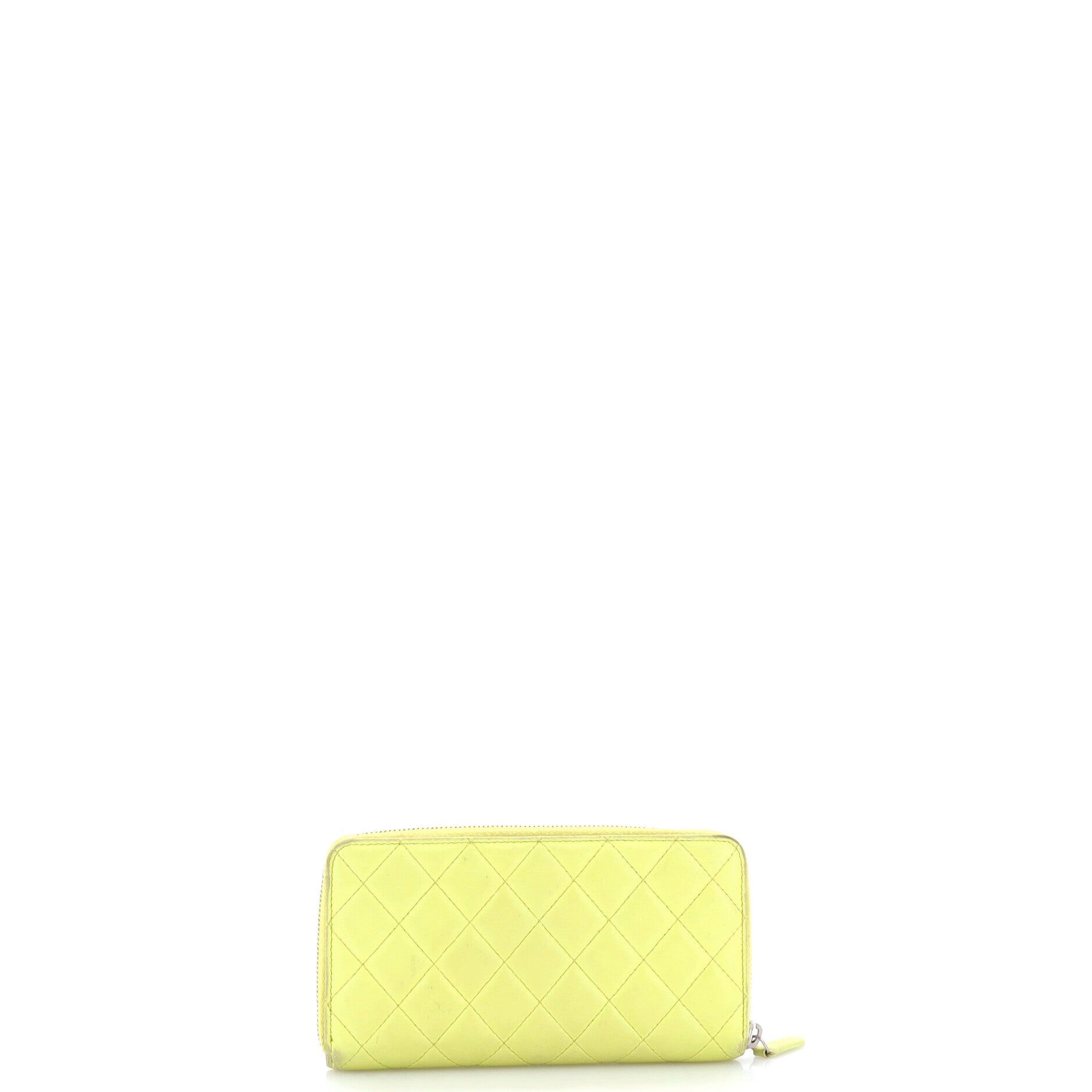Zip Around Wallet Quilted Lambskin Long — view 3