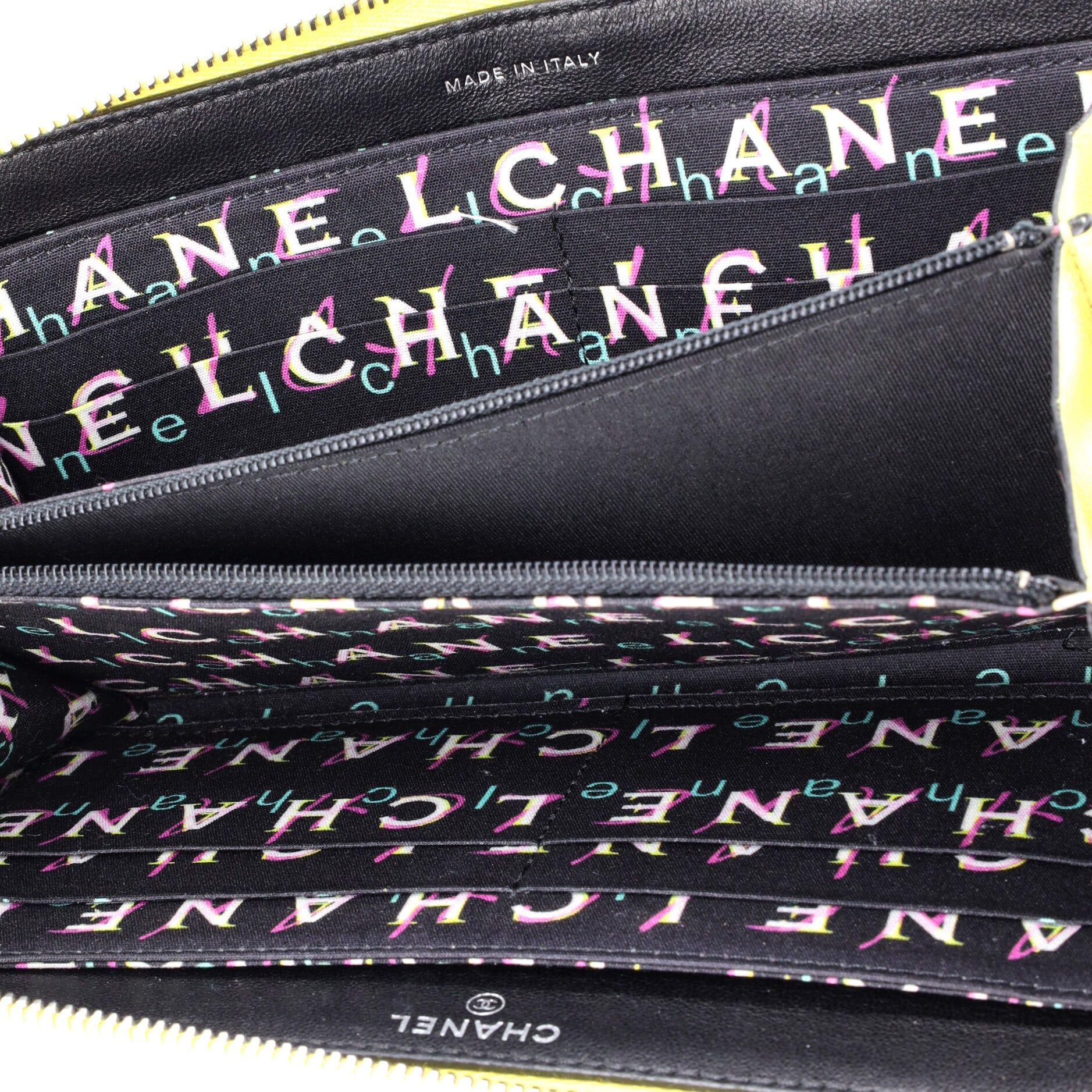 Zip Around Wallet Quilted Lambskin Long — view 5