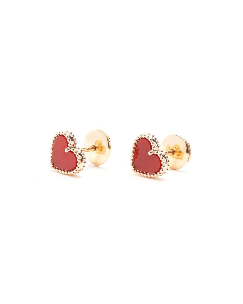 Sweet Hearts Carnelian Earrings — view 3