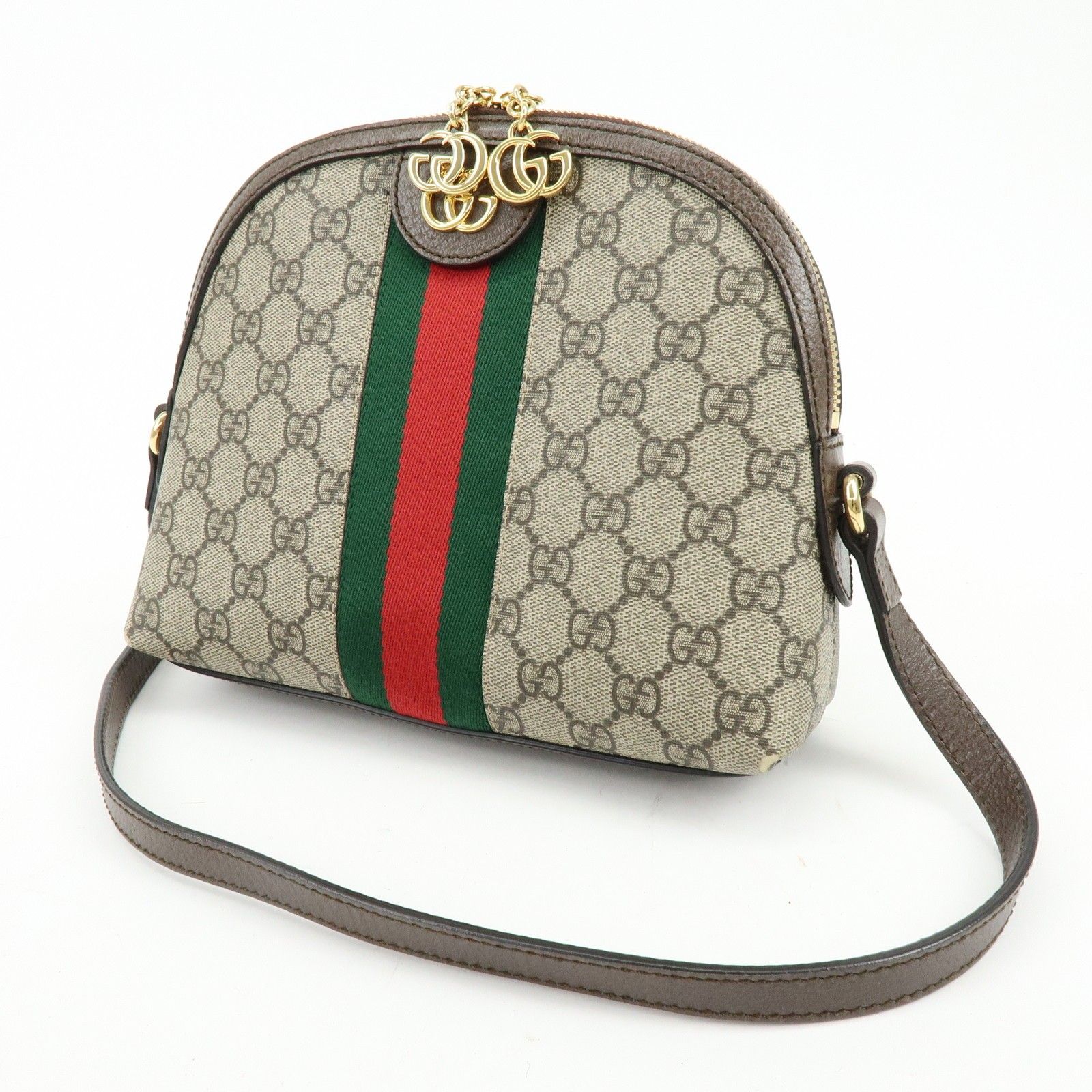 GG Supreme Small Ophidia Dome Shoulder Bag — view 3