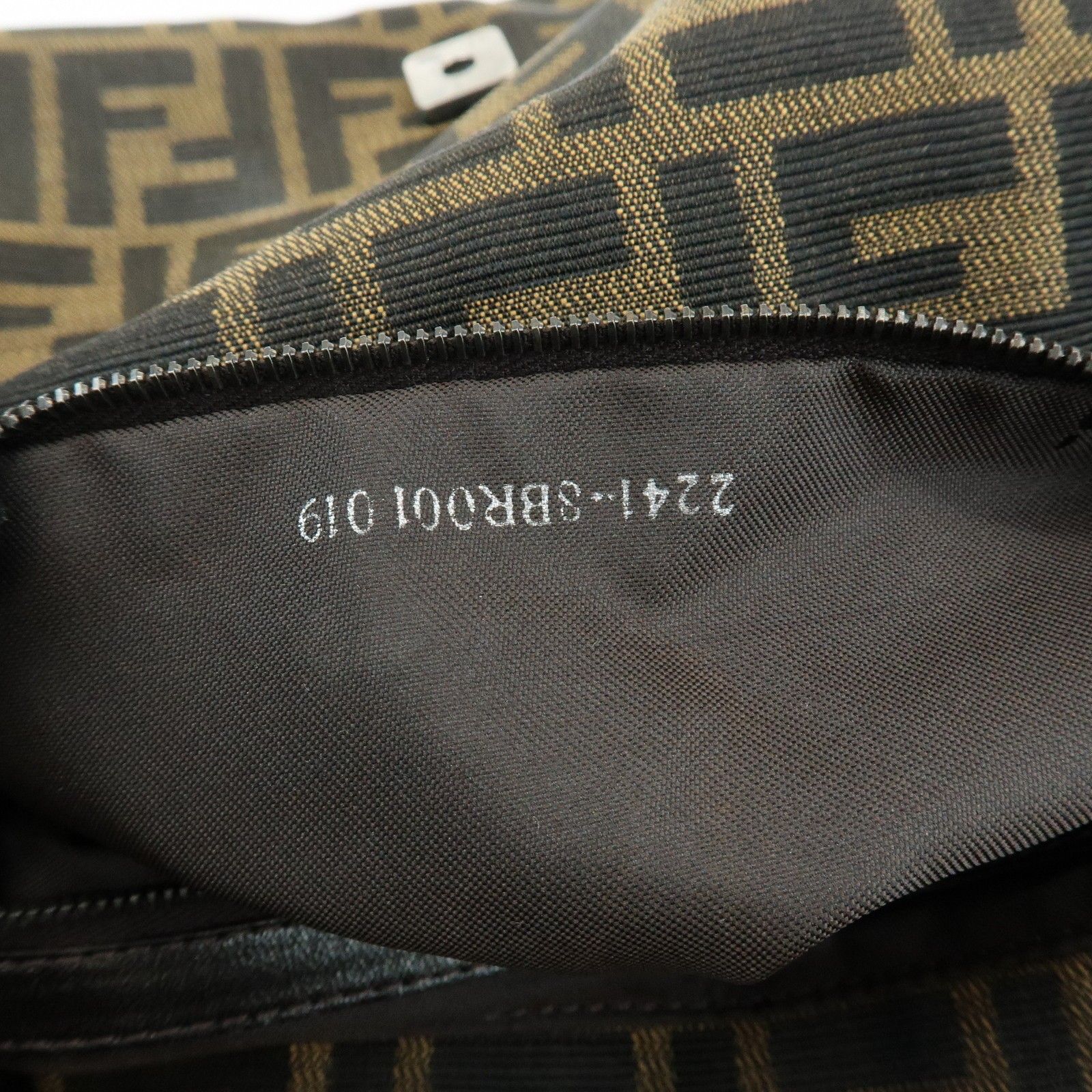 Mamma Baguette Zucca Canvas Leather Shoulder Bag Brown 8BR001 — view 24