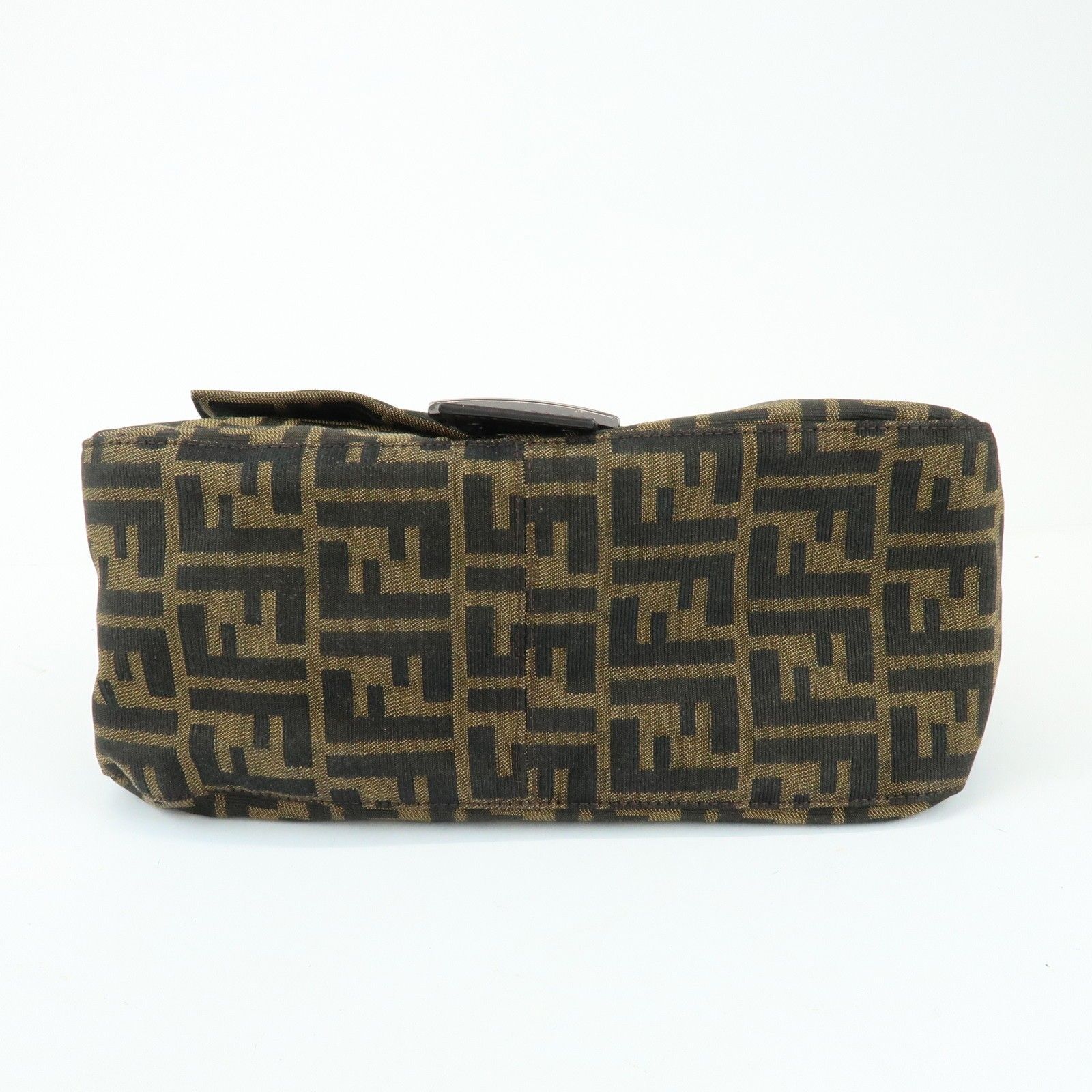 Mamma Baguette Zucca Canvas Leather Shoulder Bag Brown 8BR001 — view 5