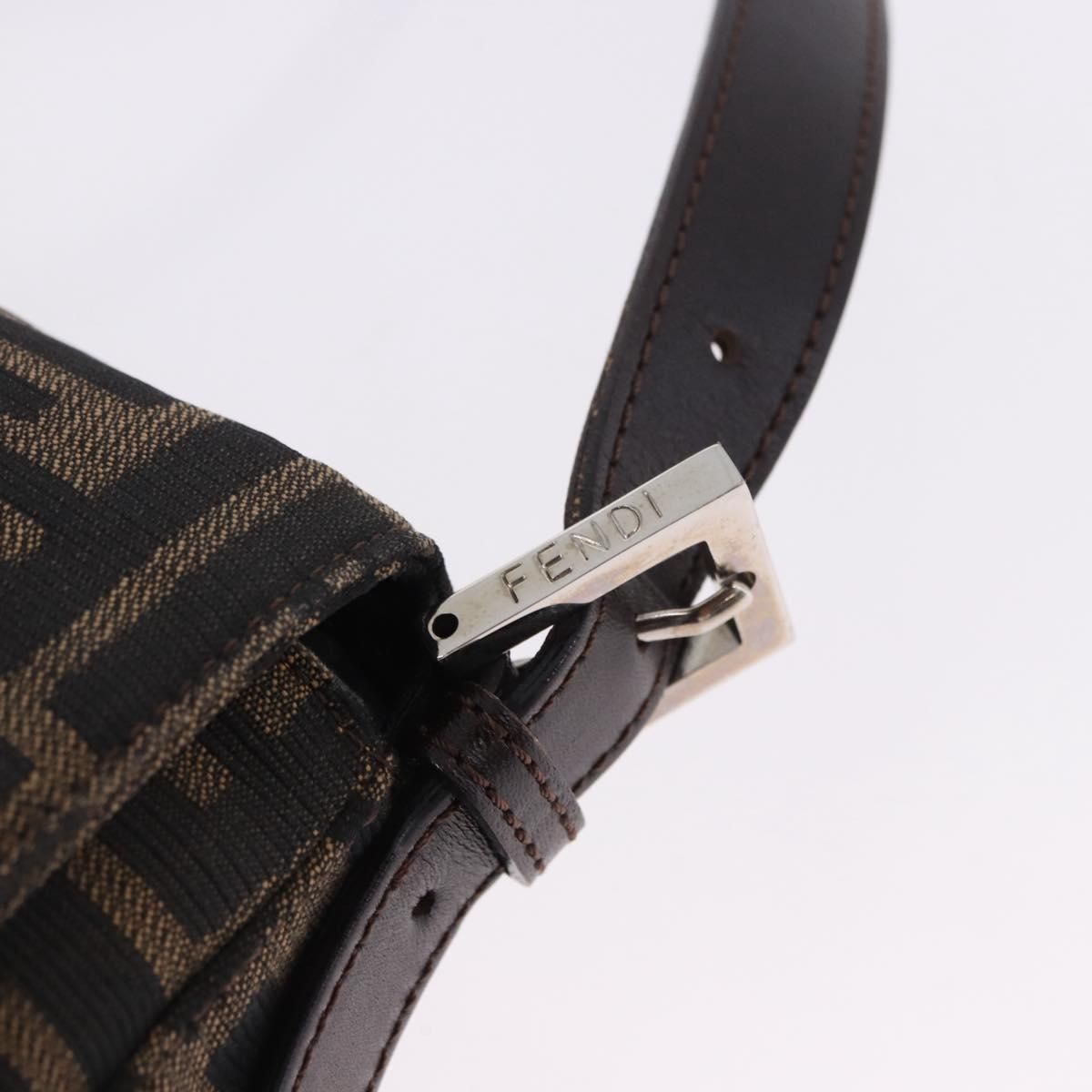 Mama Baguette Shoulder Bag Brown Silver Auth, Brown — view 17
