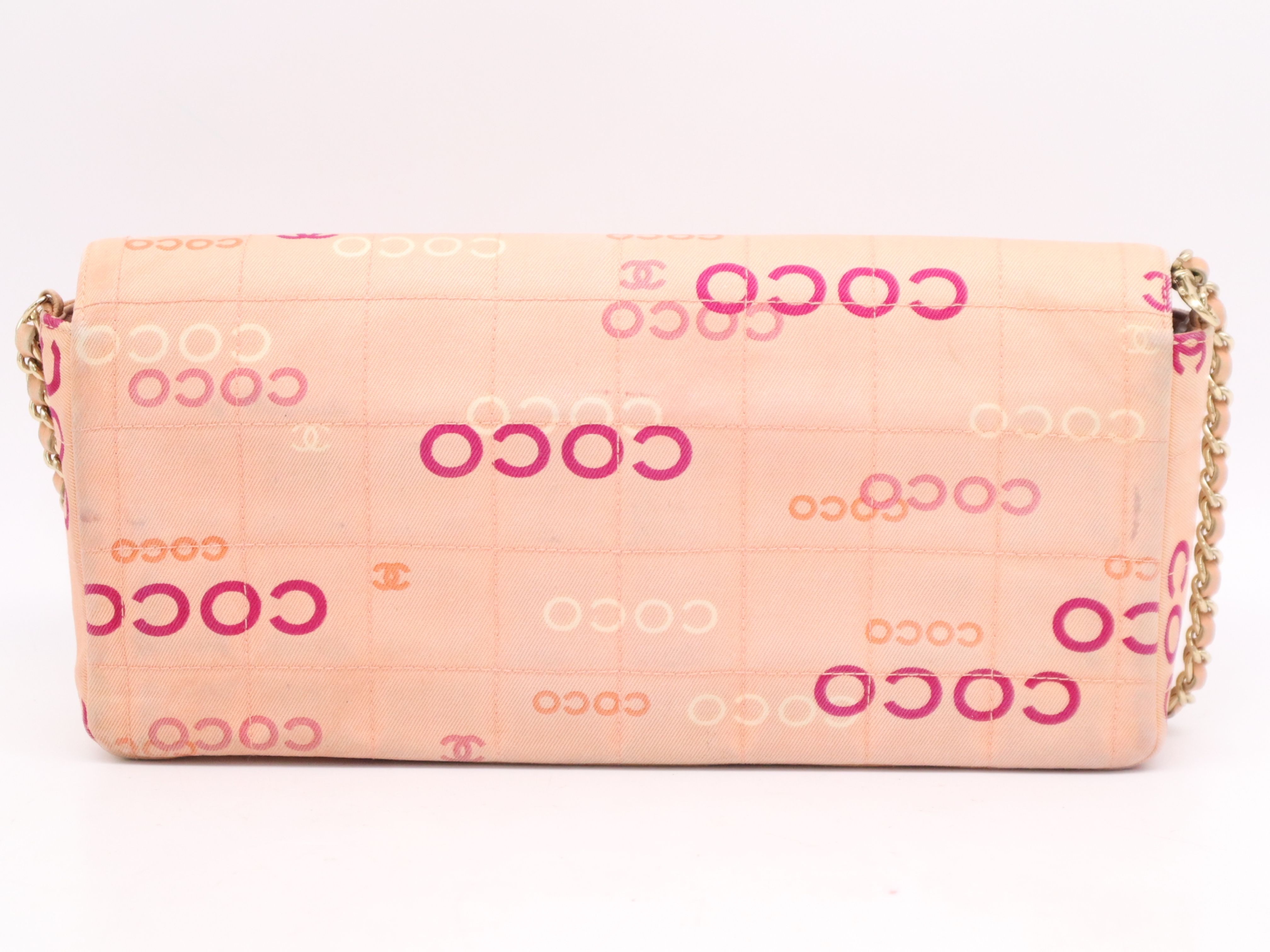 Pink Canvas Coco East West Chocolate Bar Shoulder Bag — view 2