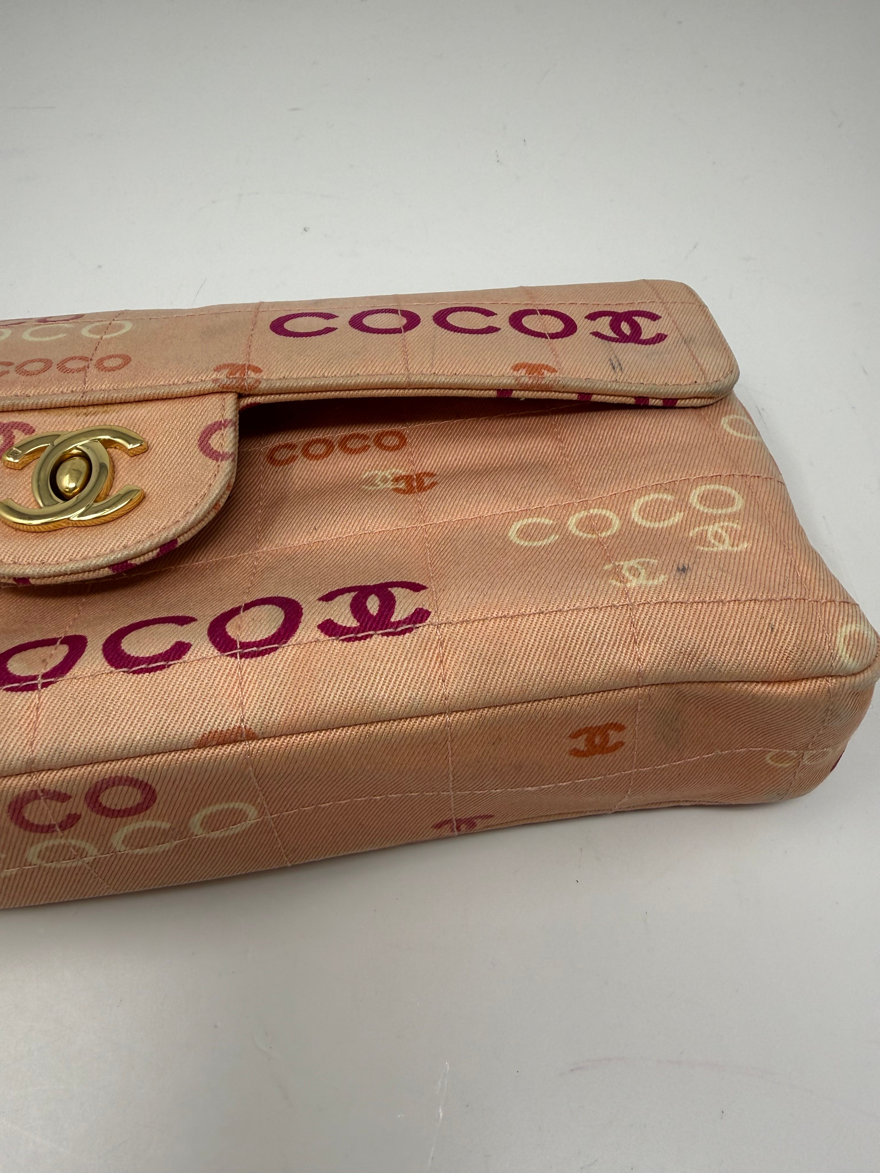 Pink Canvas Coco East West Chocolate Bar Shoulder Bag — view 12