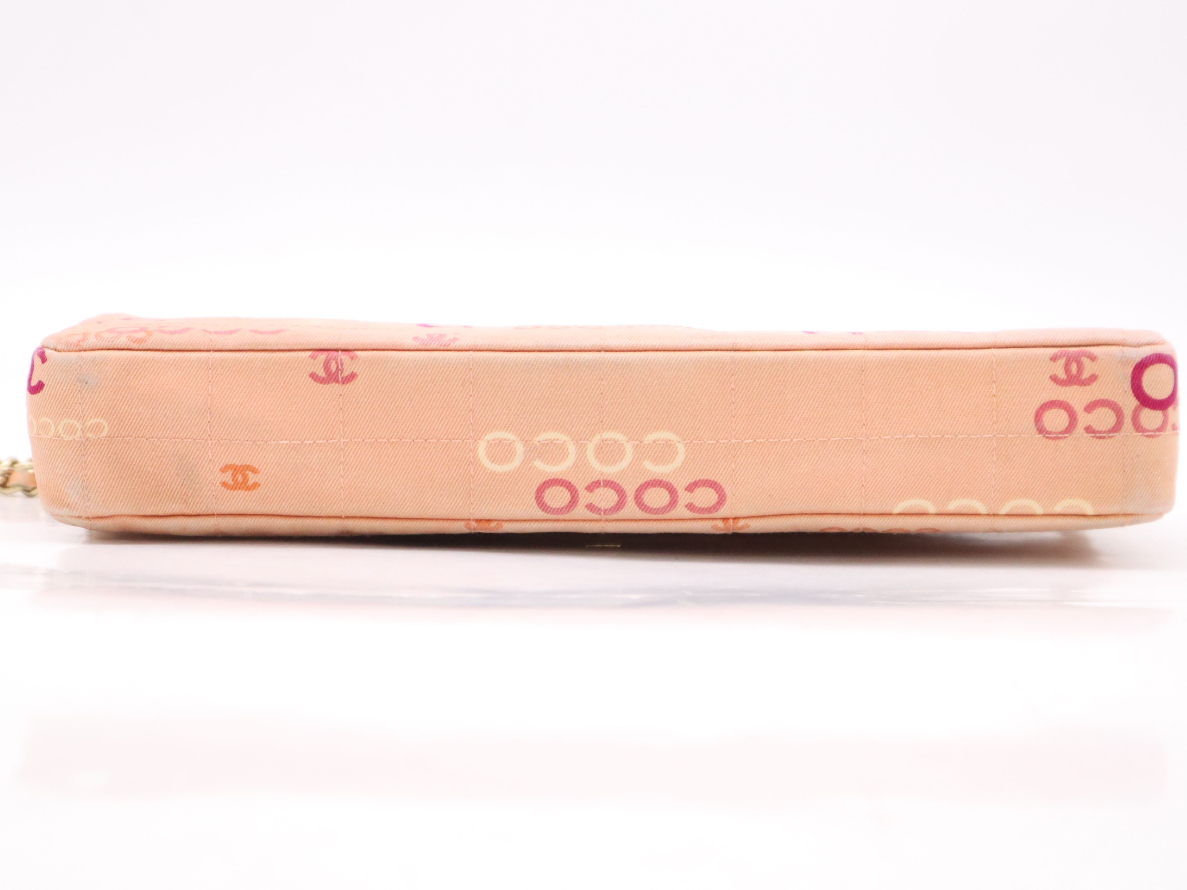 Pink Canvas Coco East West Chocolate Bar Shoulder Bag — view 4
