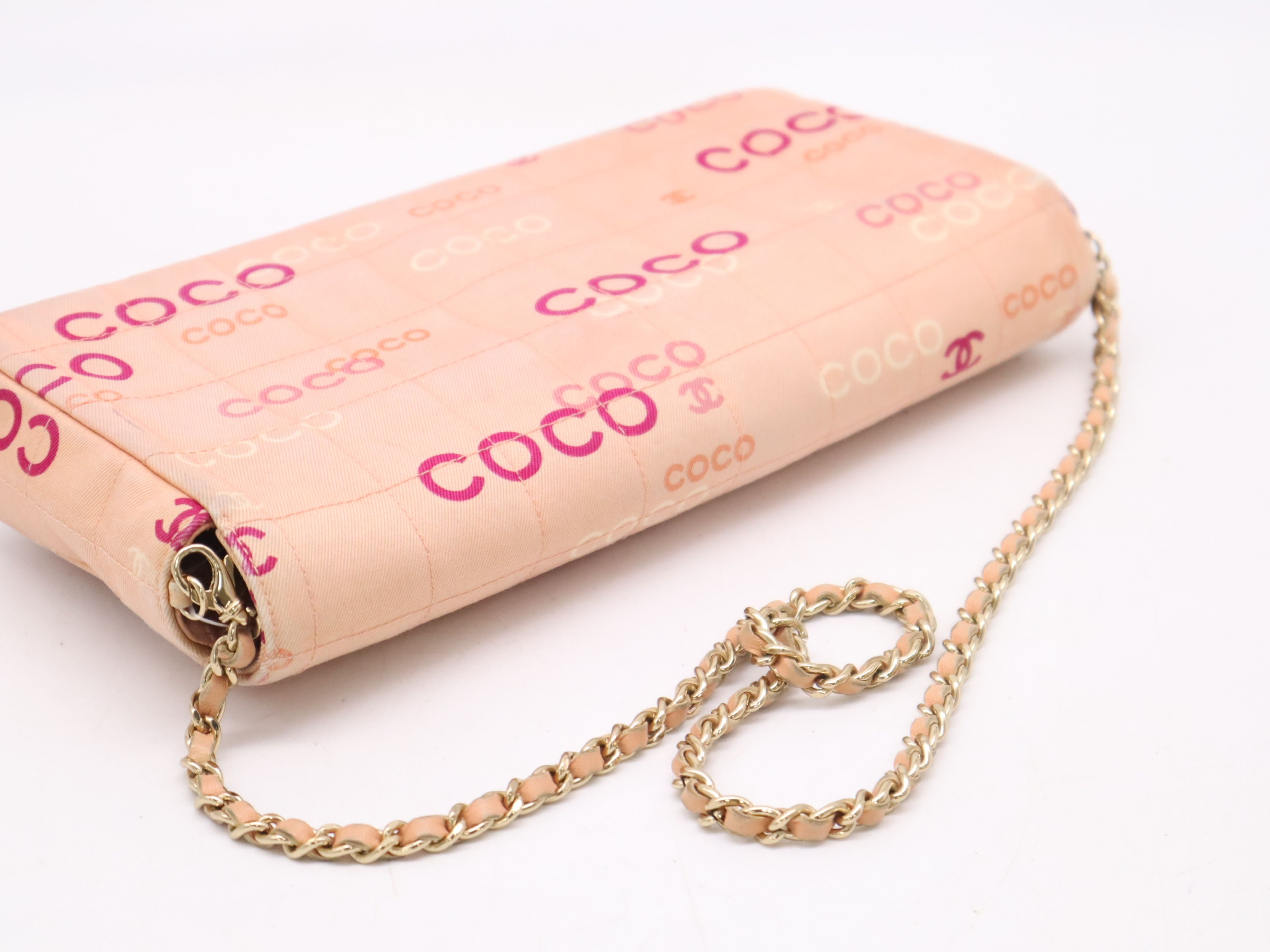 Pink Canvas Coco East West Chocolate Bar Shoulder Bag — view 6