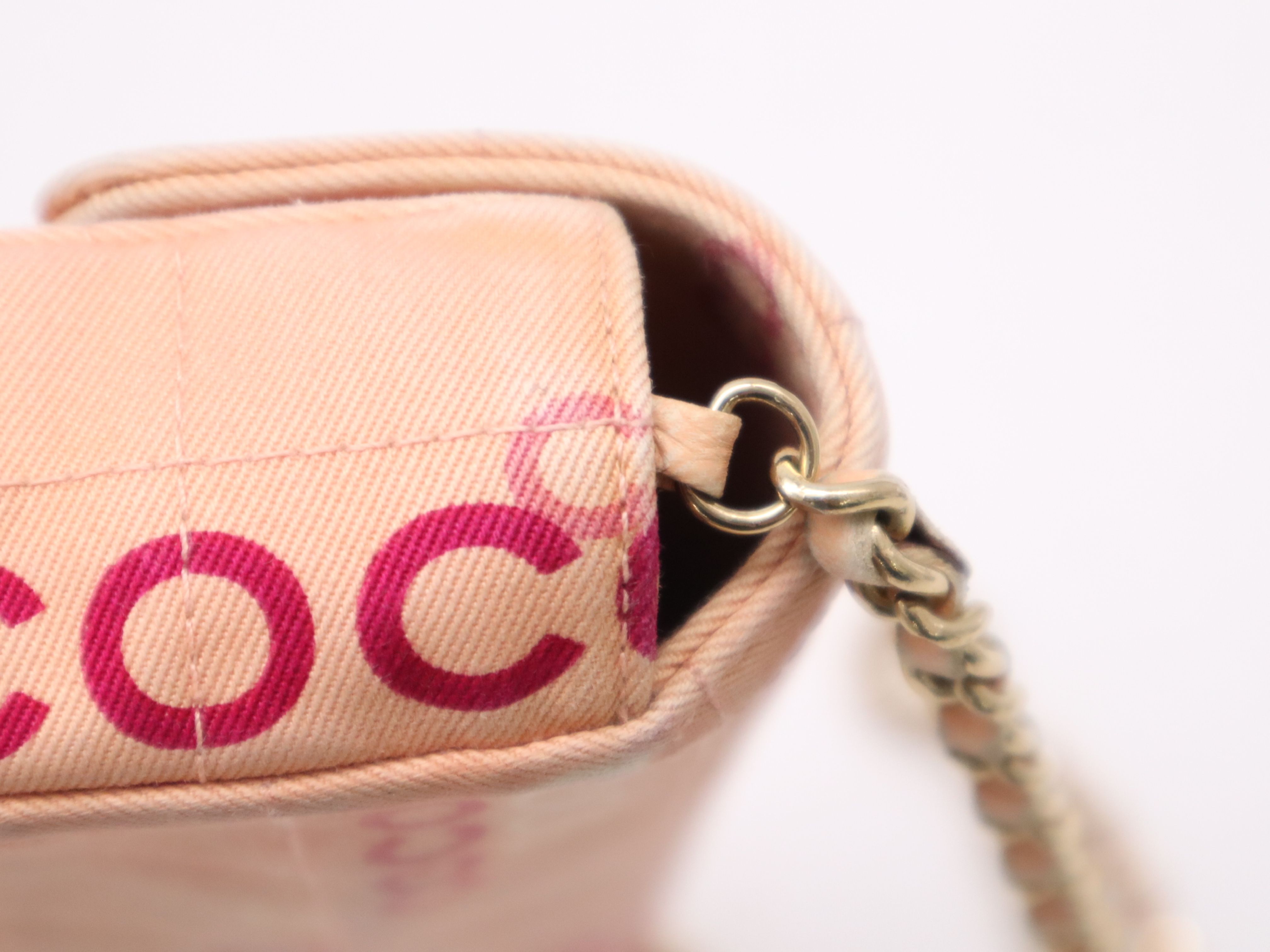Pink Canvas Coco East West Chocolate Bar Shoulder Bag — view 8